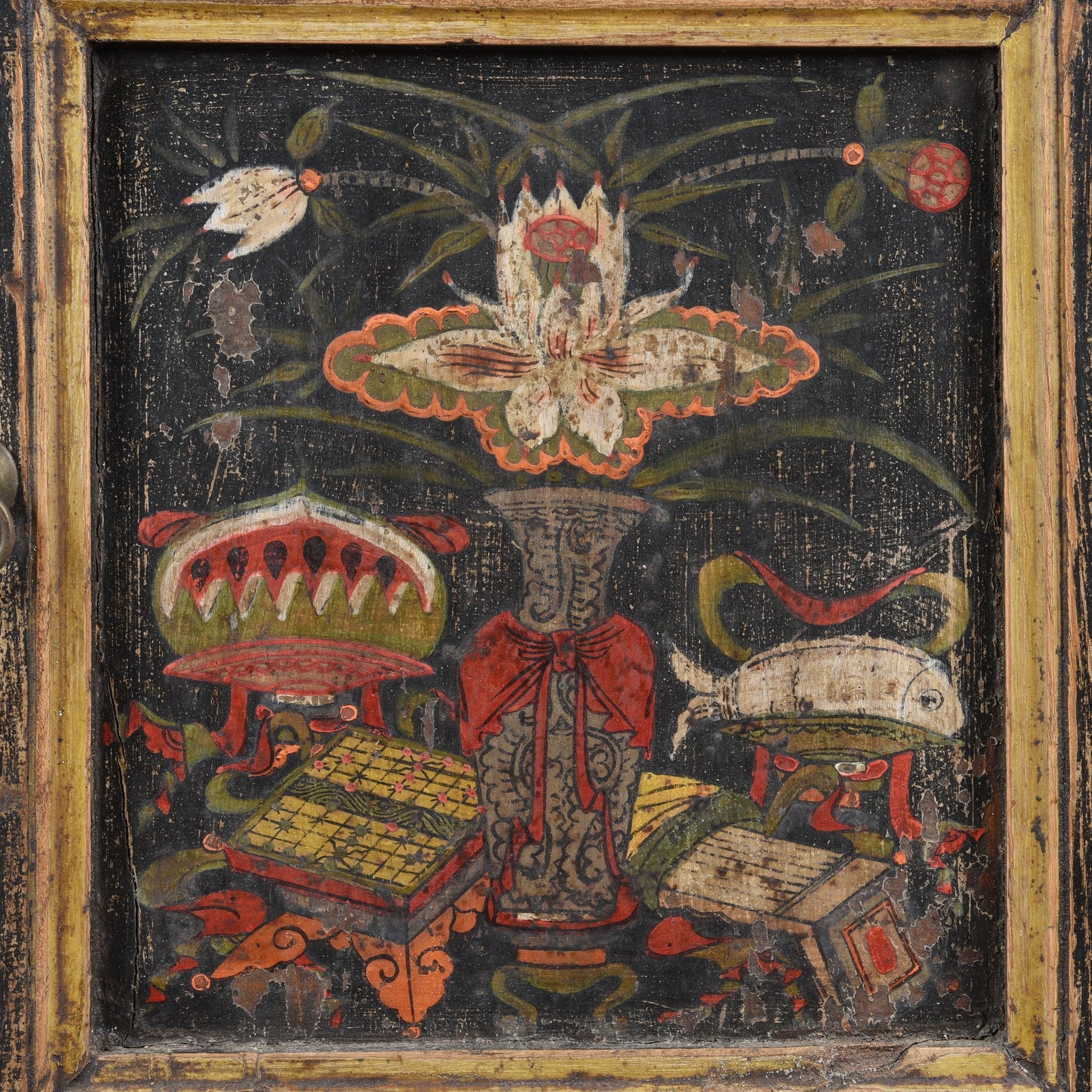 Mongolian Cabinet With Original Painting - 19thC - Image 2