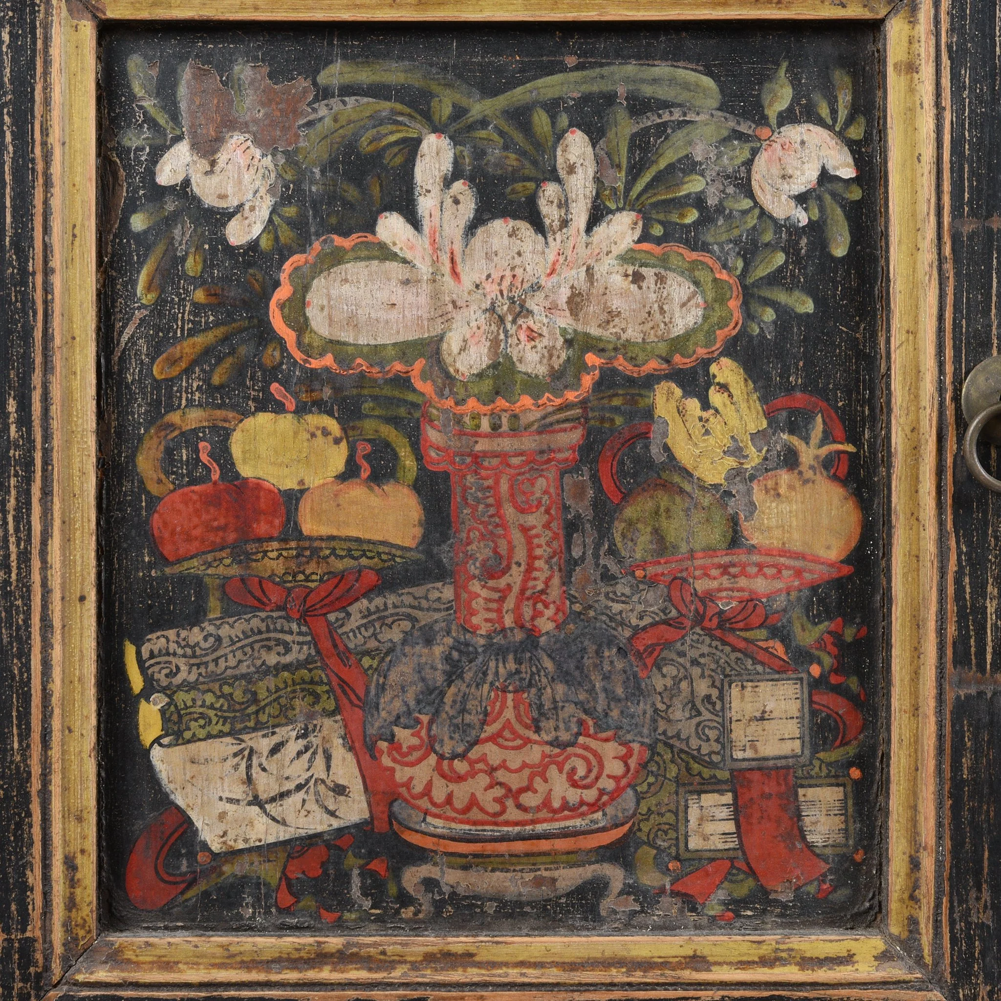Mongolian Cabinet With Original Painting - 19thC - Image 3