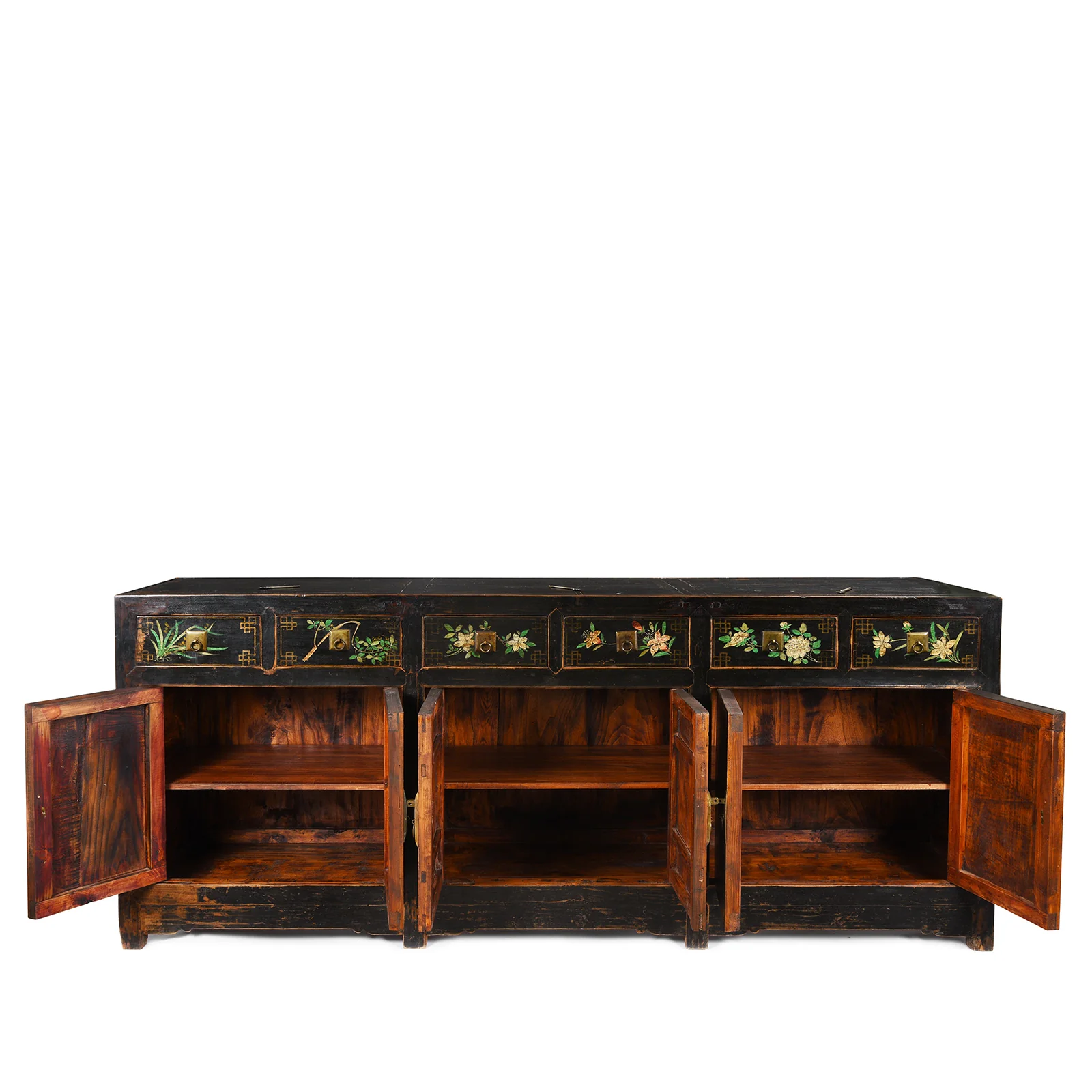Black Painted Mongolian Sideboard - Early 20thC - Image 3
