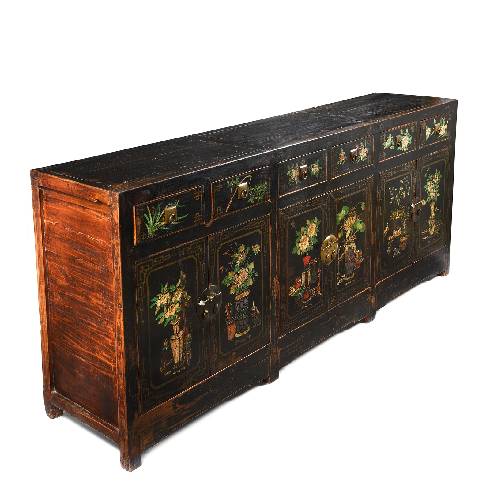 Black Painted Mongolian Sideboard - Early 20thC - Image 4