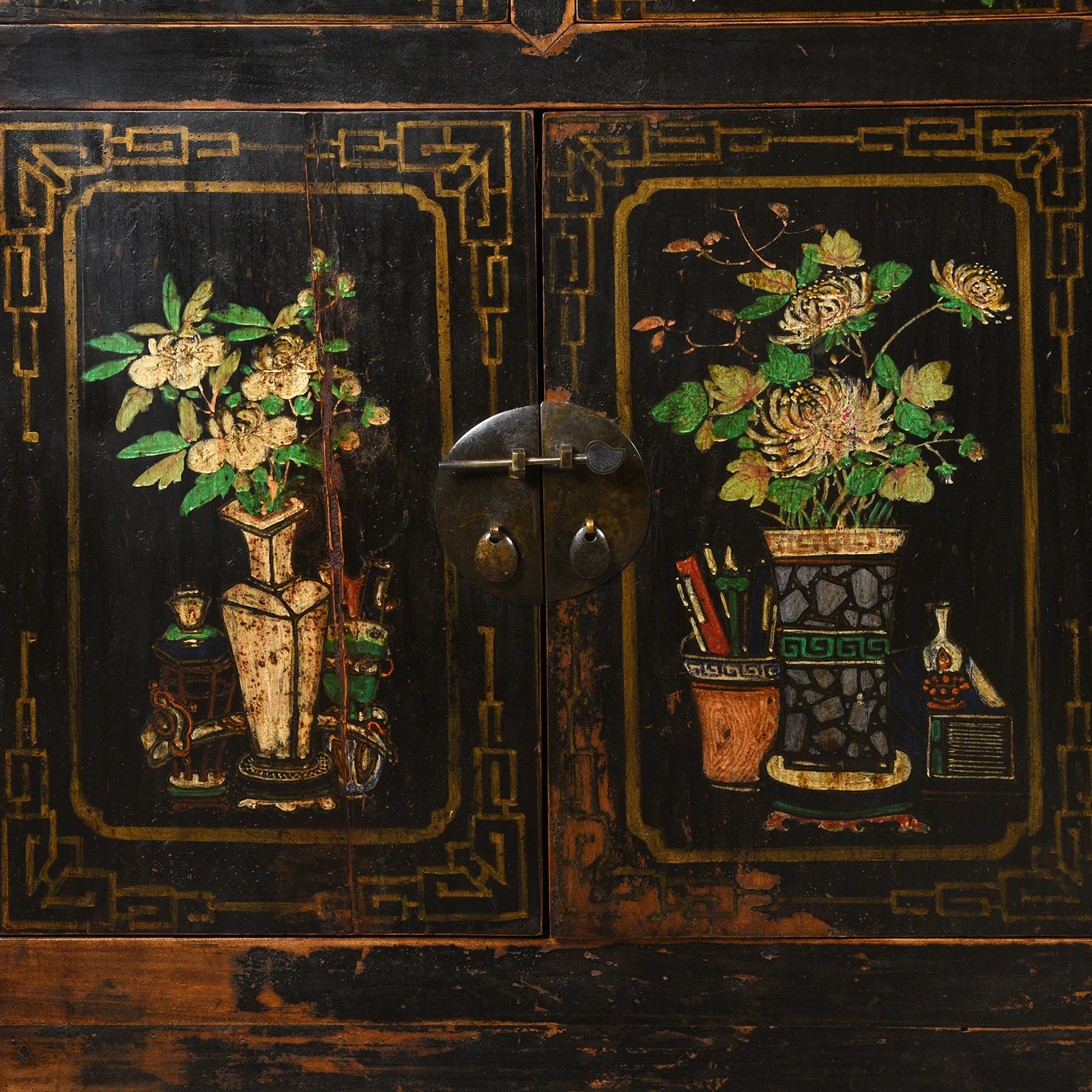 Black Painted Mongolian Sideboard - Early 20thC - Image 5