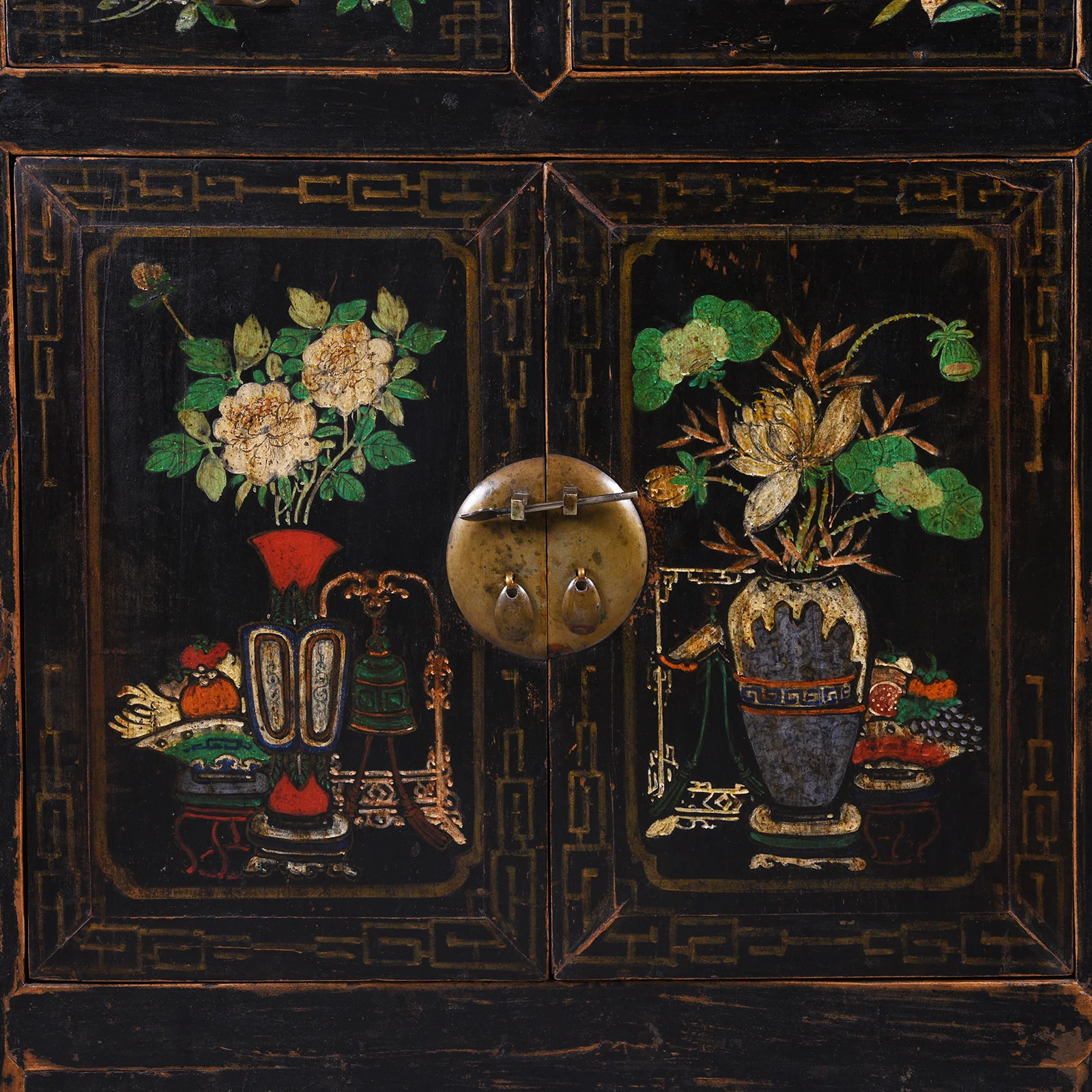 Black Painted Mongolian Sideboard - Early 20thC - Image 6