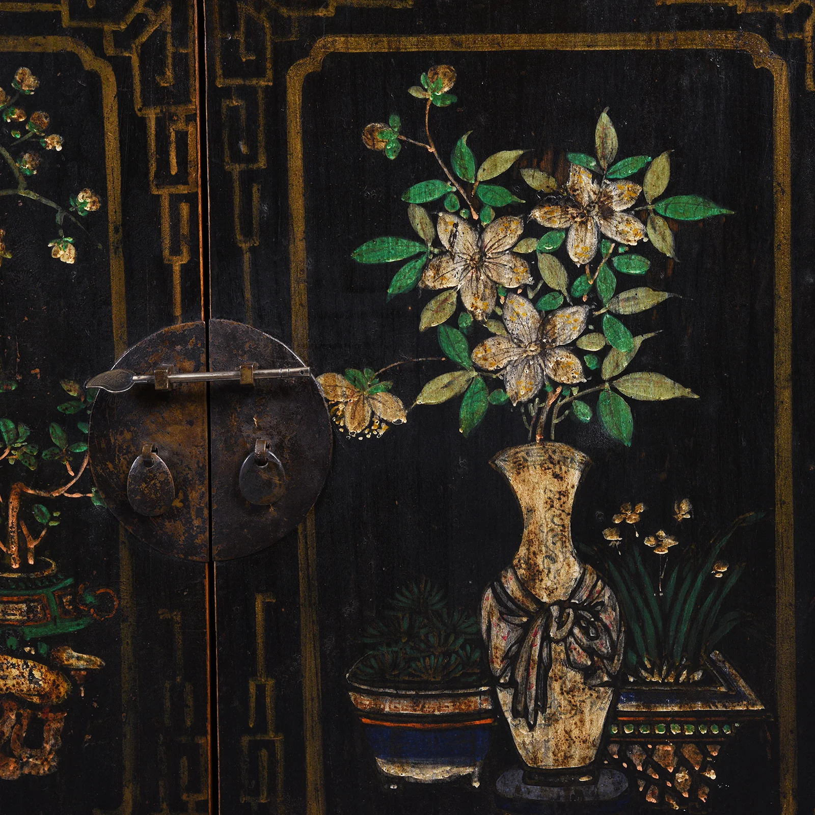 Black Painted Mongolian Sideboard - Early 20thC - Image 7
