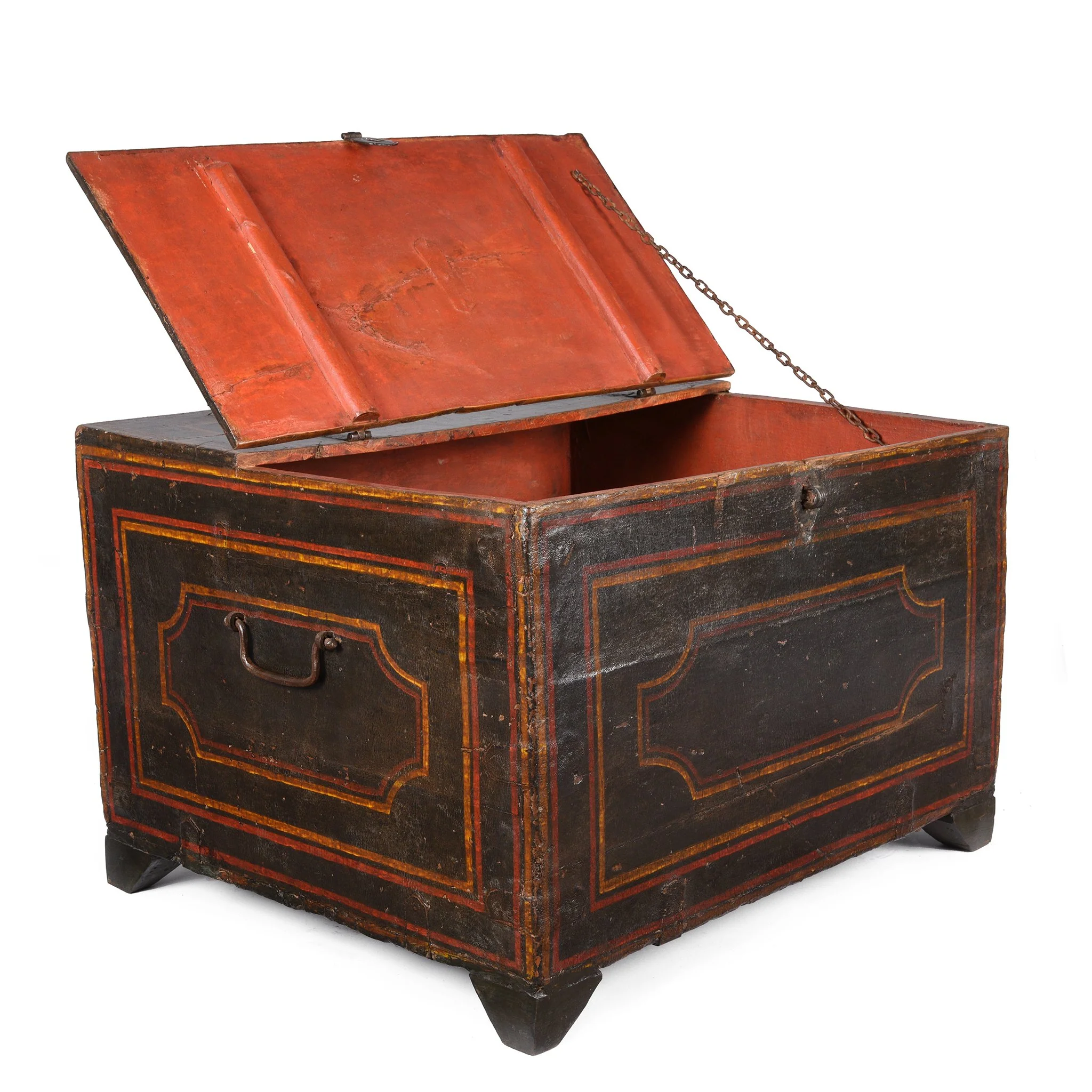 Antique Painted Indian Chest from Bikaner - 19thC - Image 2