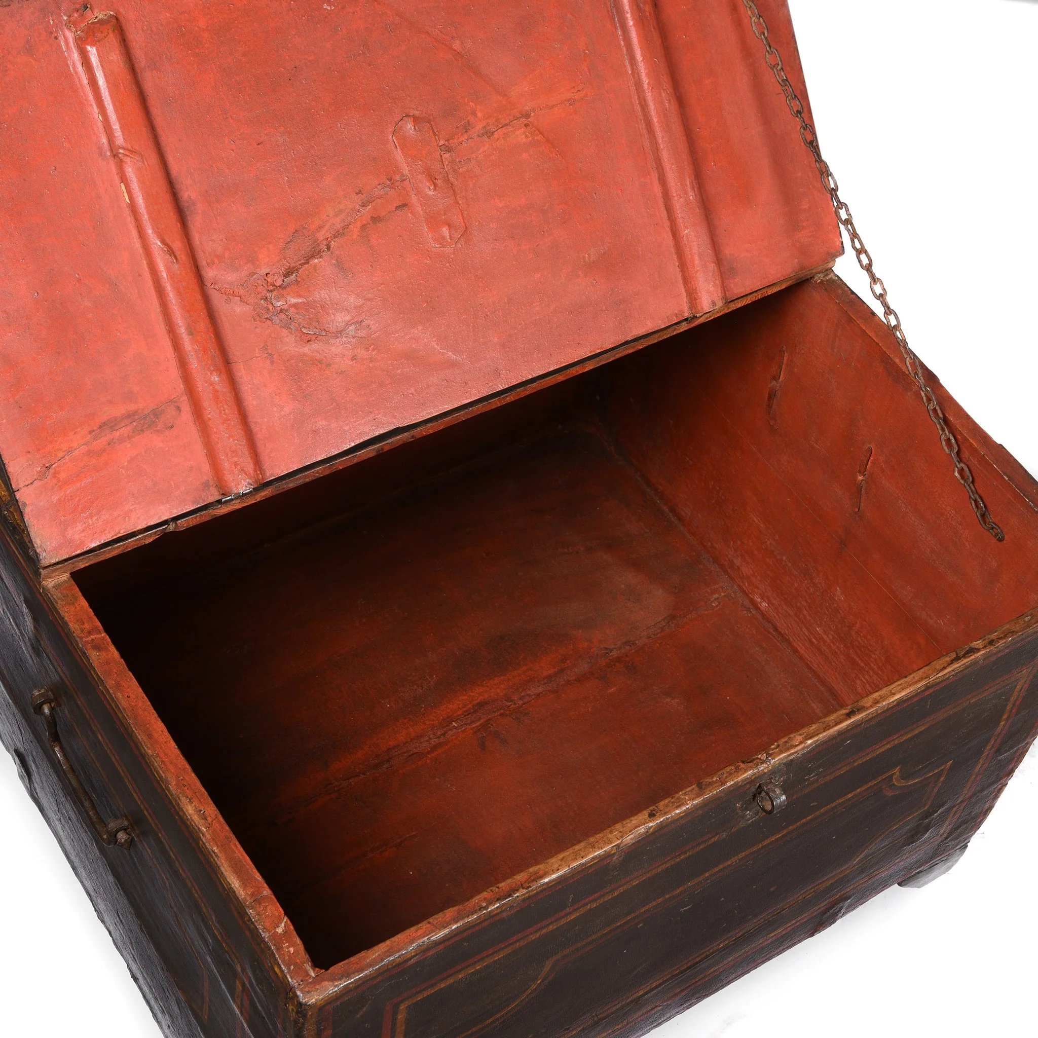 Antique Painted Indian Chest from Bikaner - 19thC - Image 4