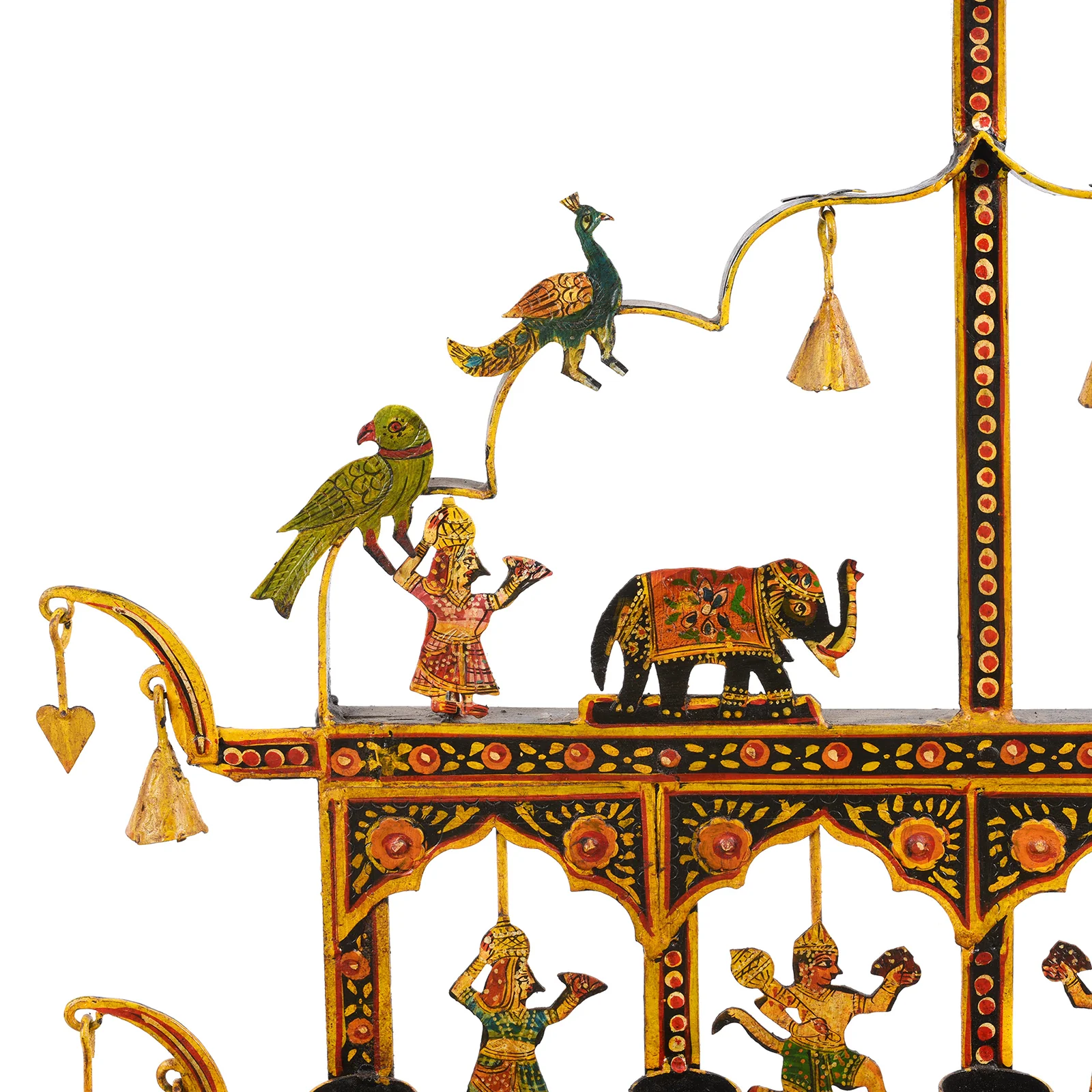 Brightly Painted Iron Toran Diwali Lamp - Small - Image 3