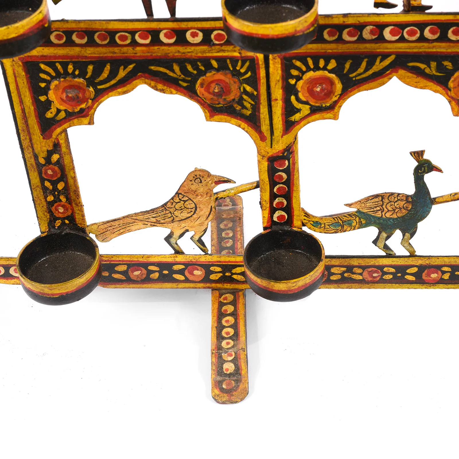 Brightly Painted Iron Toran Diwali Lamp - Small - Image 4