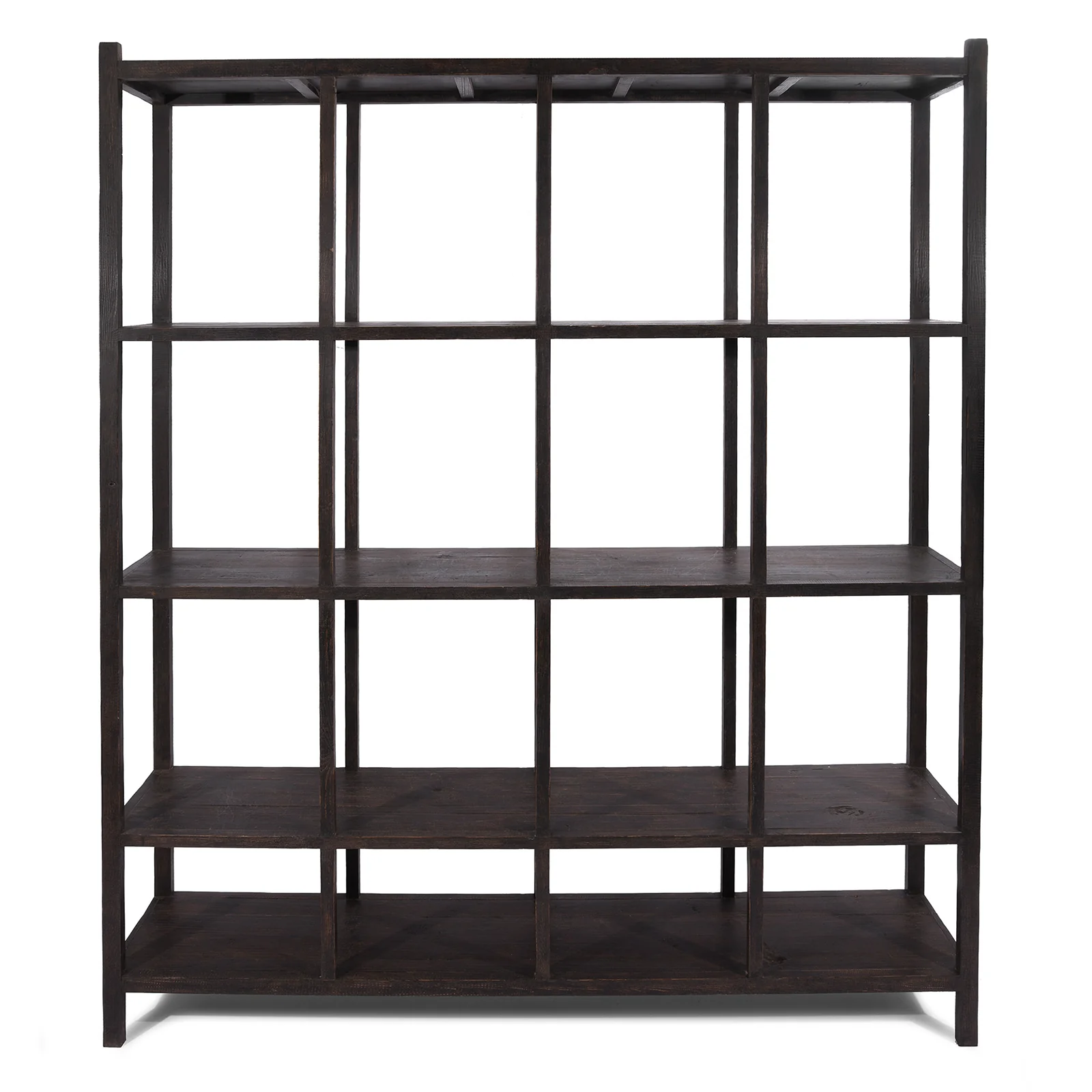 Black Painted Shelving Unit from Reclaimed Pine