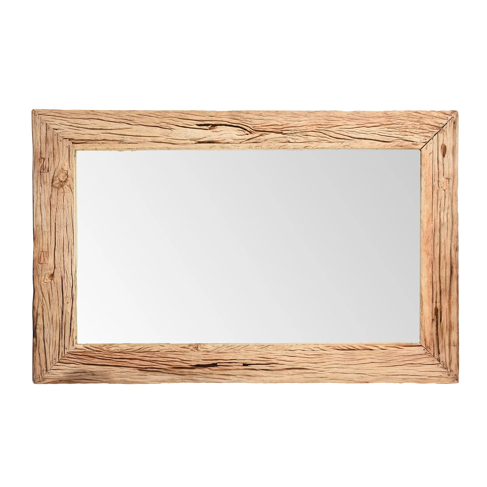 Rustic Bleached Driftwood Mirror - Image 2
