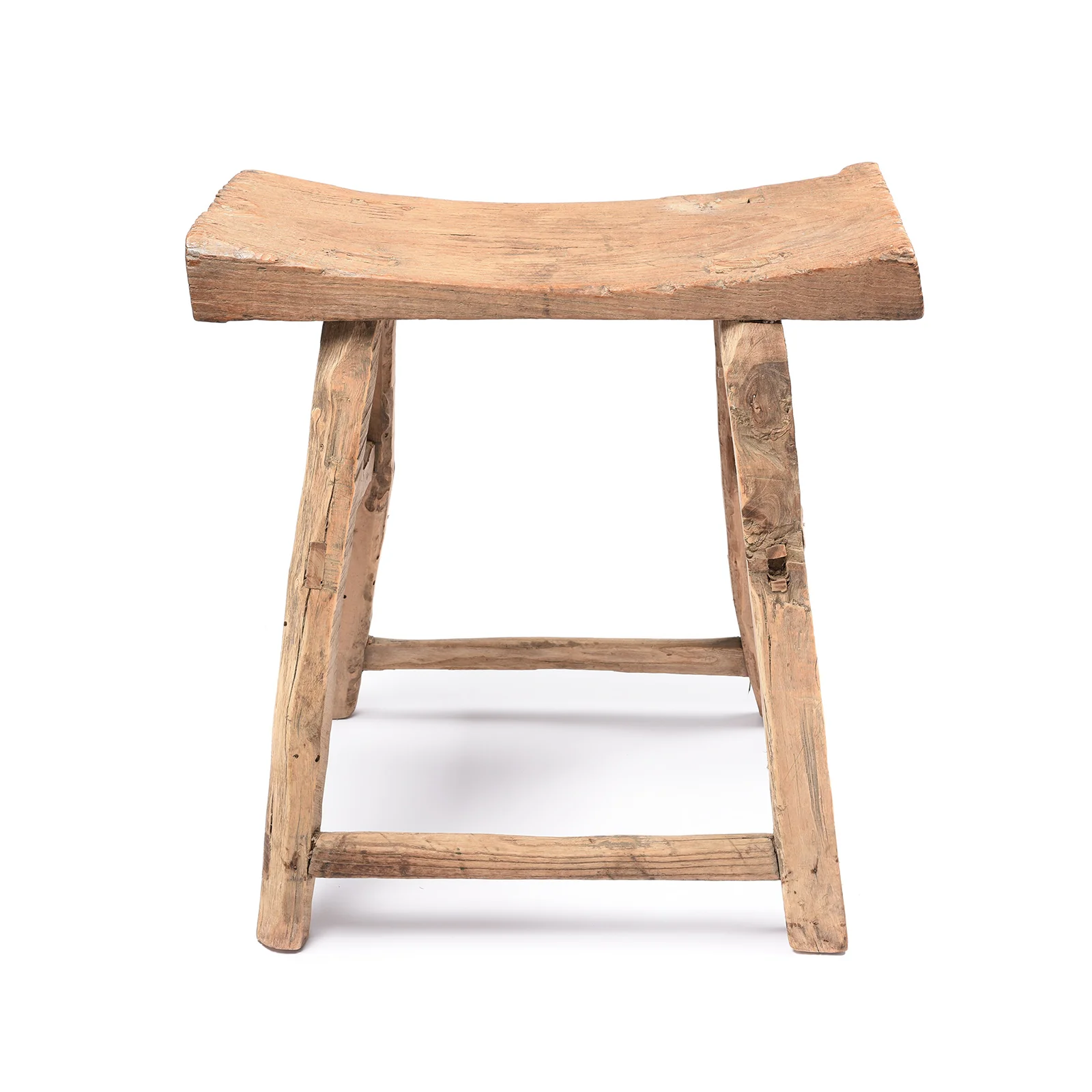Chinese Elm Saddle Stool From Shanxi - 19thC - Image 3