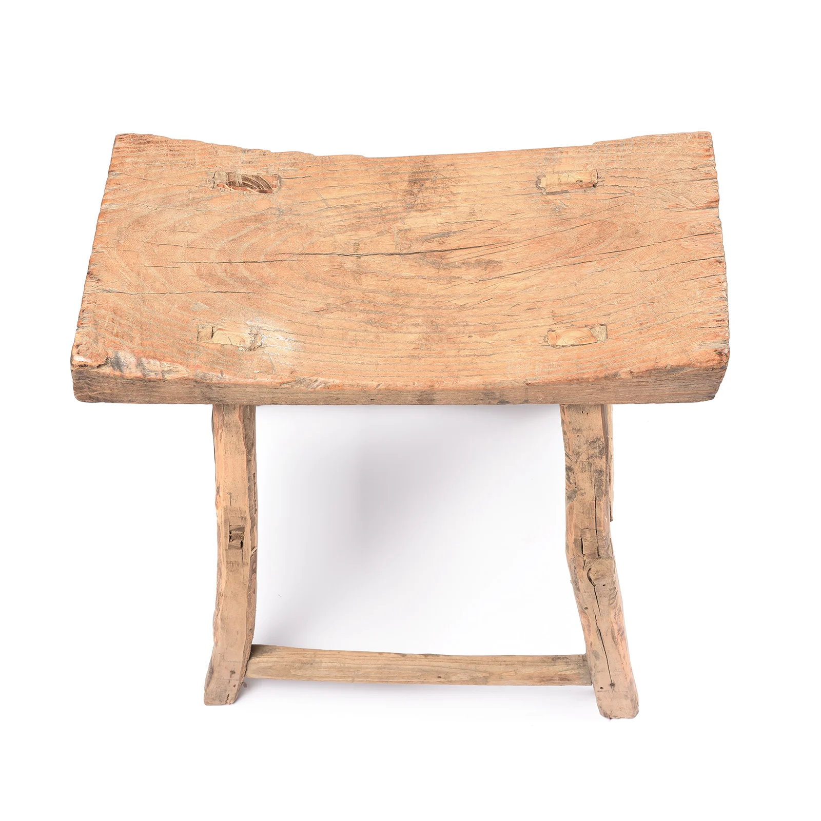 Chinese Elm Saddle Stool From Shanxi - 19thC - Image 5