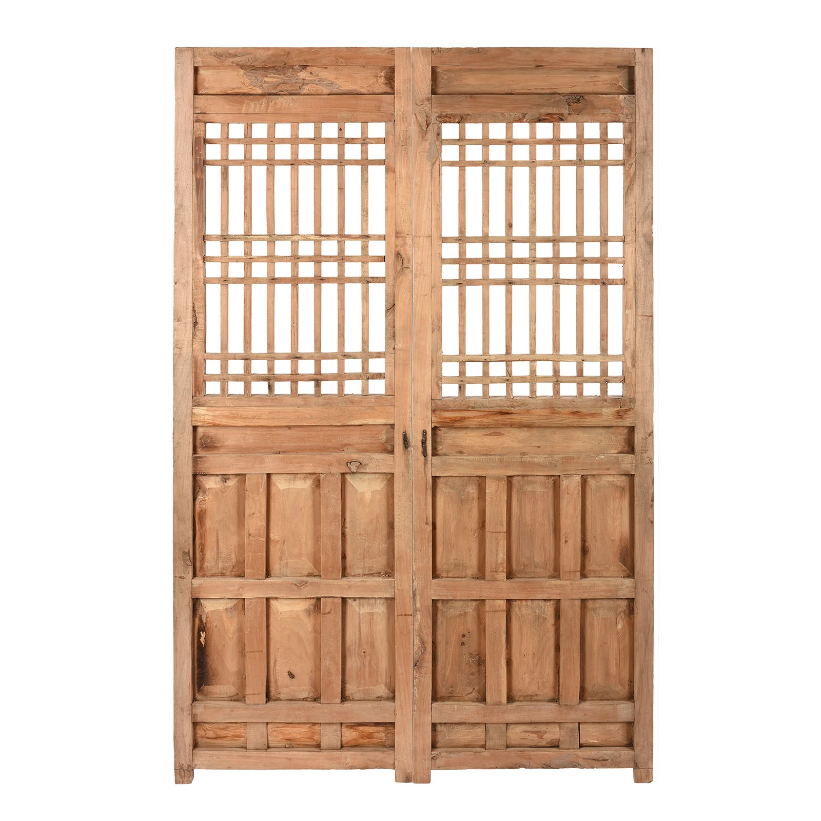 Bleached Chinese Lattice Screen From Shanxi - 19th Century - Image 6