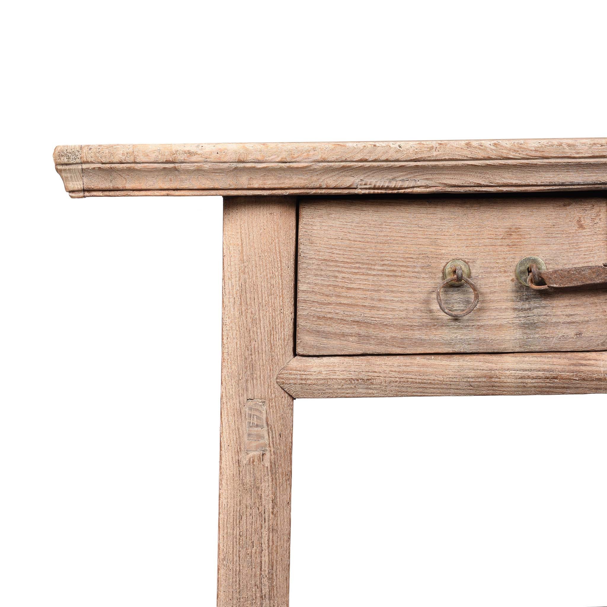 Bleached Elm Wine Table From Henan - 19thC - Image 2
