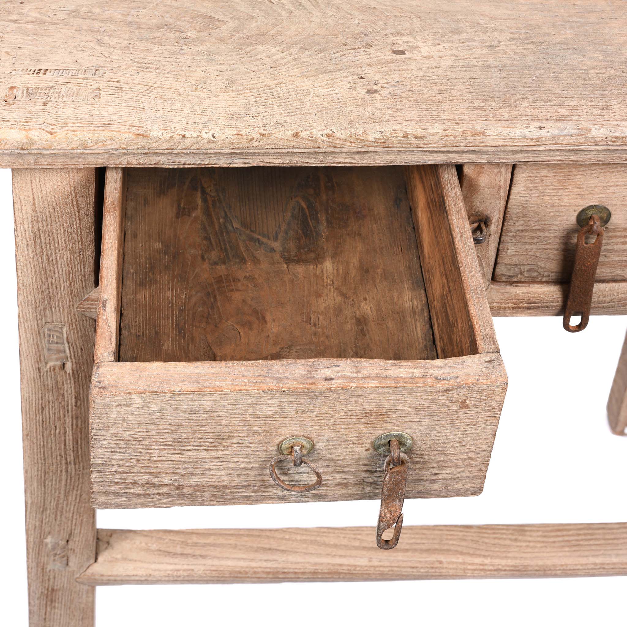 Bleached Elm Wine Table From Henan - 19thC - Image 5