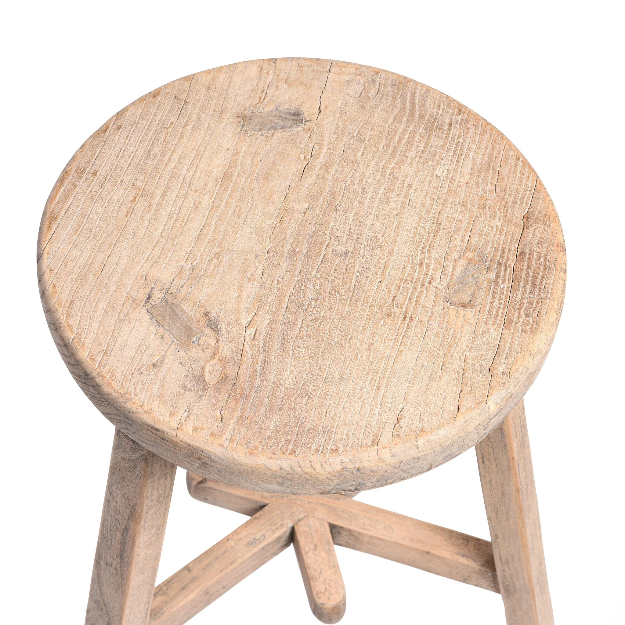 Bleached Elm Bar Stool - Image 2