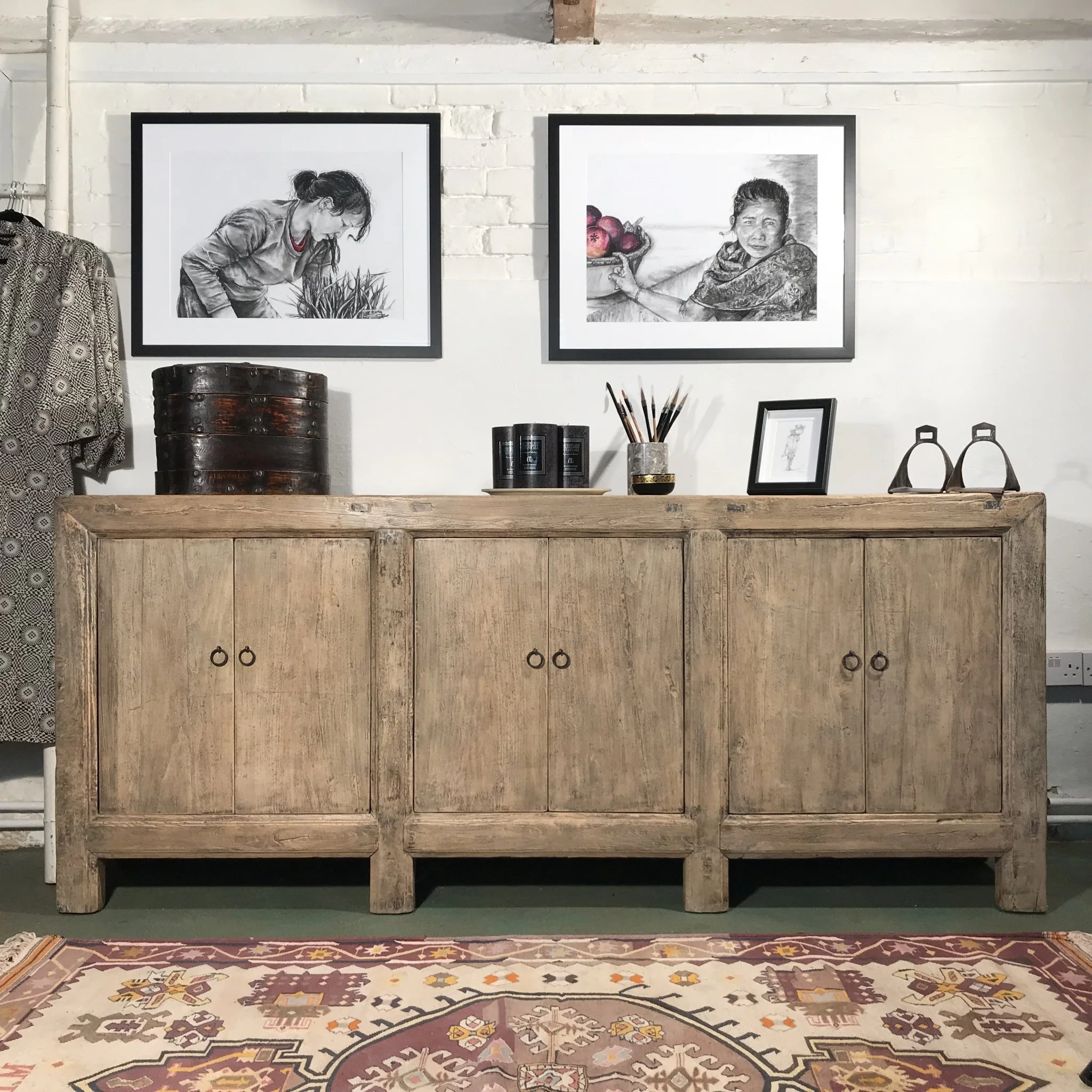 6 Door Mongolian Bleached Sideboard - Image 2
