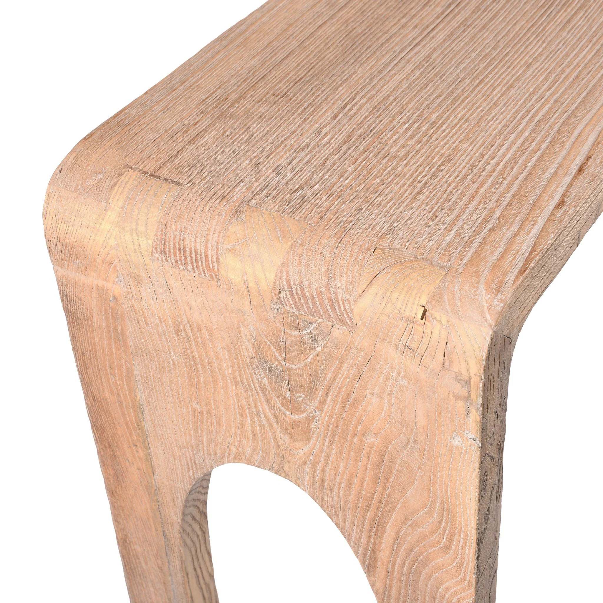 Bleached Ribbon Altar Table Made From Reclaimed Elm - Image 3