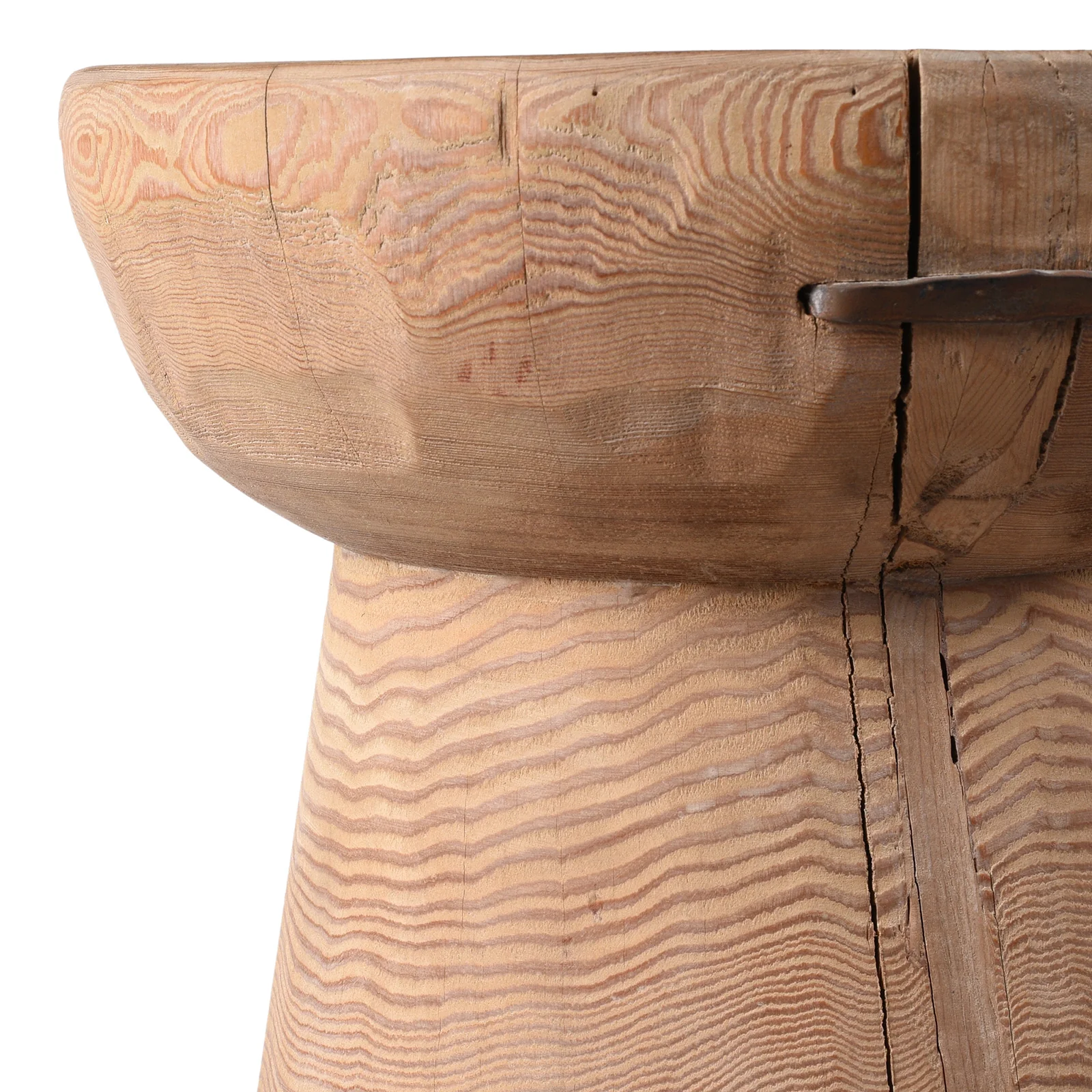 Bleached Stool / Side Table - Image 2