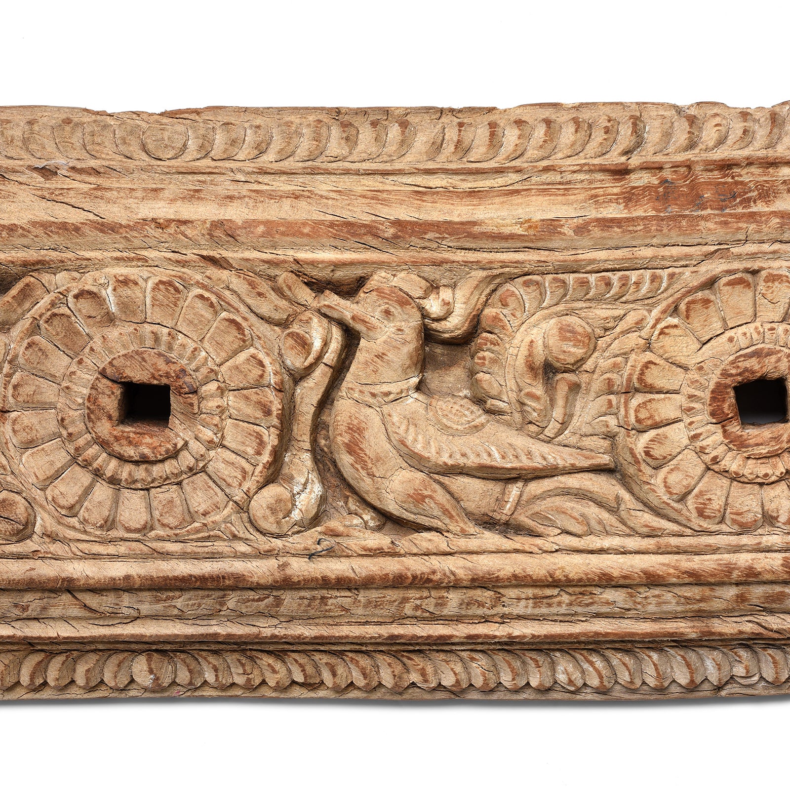 Bleached Teak Peacock Panel - 19th Century - Image 2
