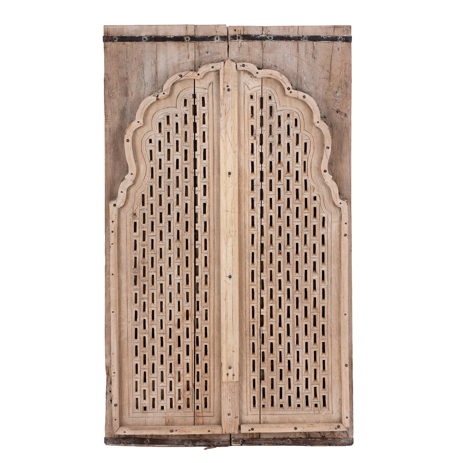 Limed Teak Window Shutter From Hyderabad - 19th Century
