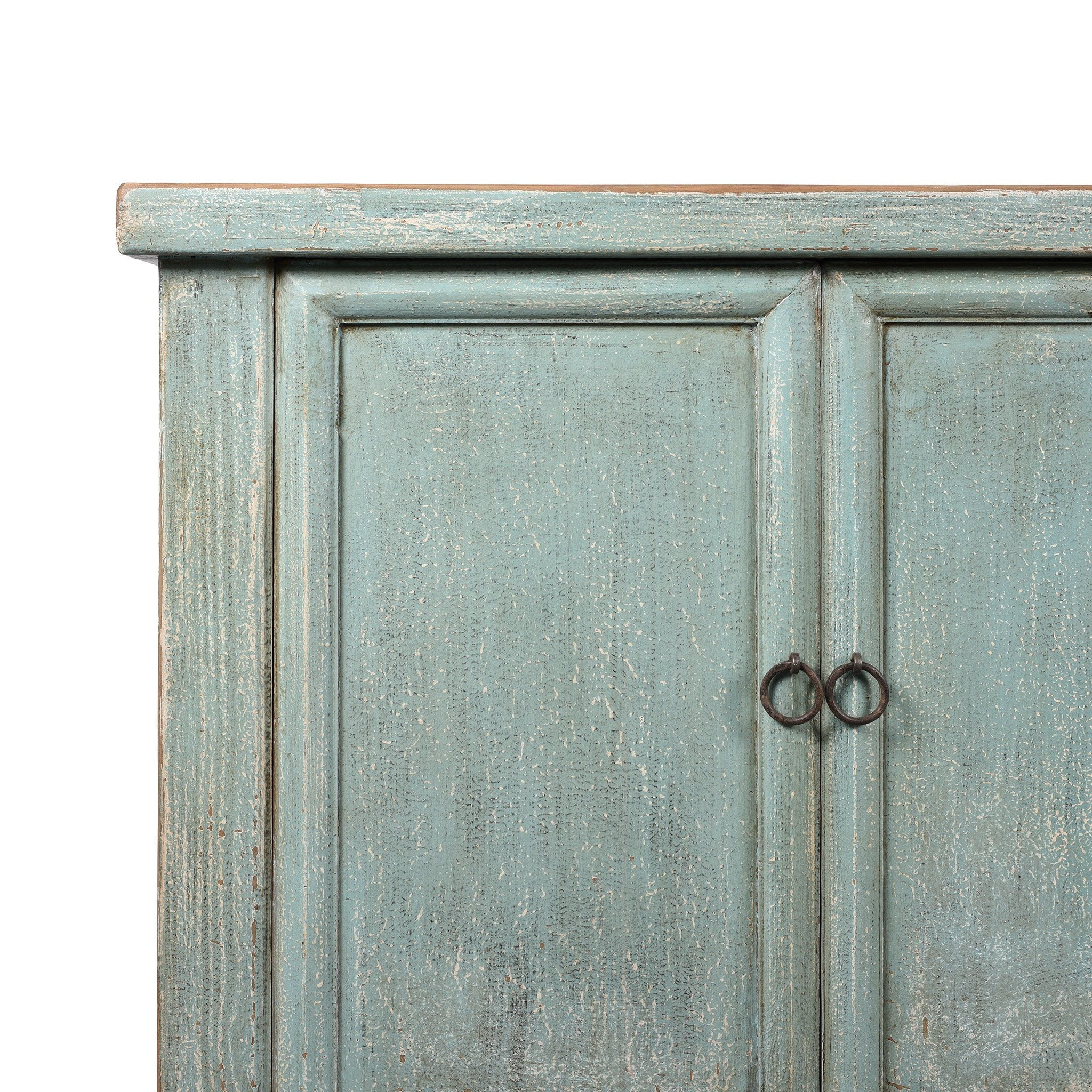 Blue 4 Door Sideboard Made From Reclaimed Pine - Image 2