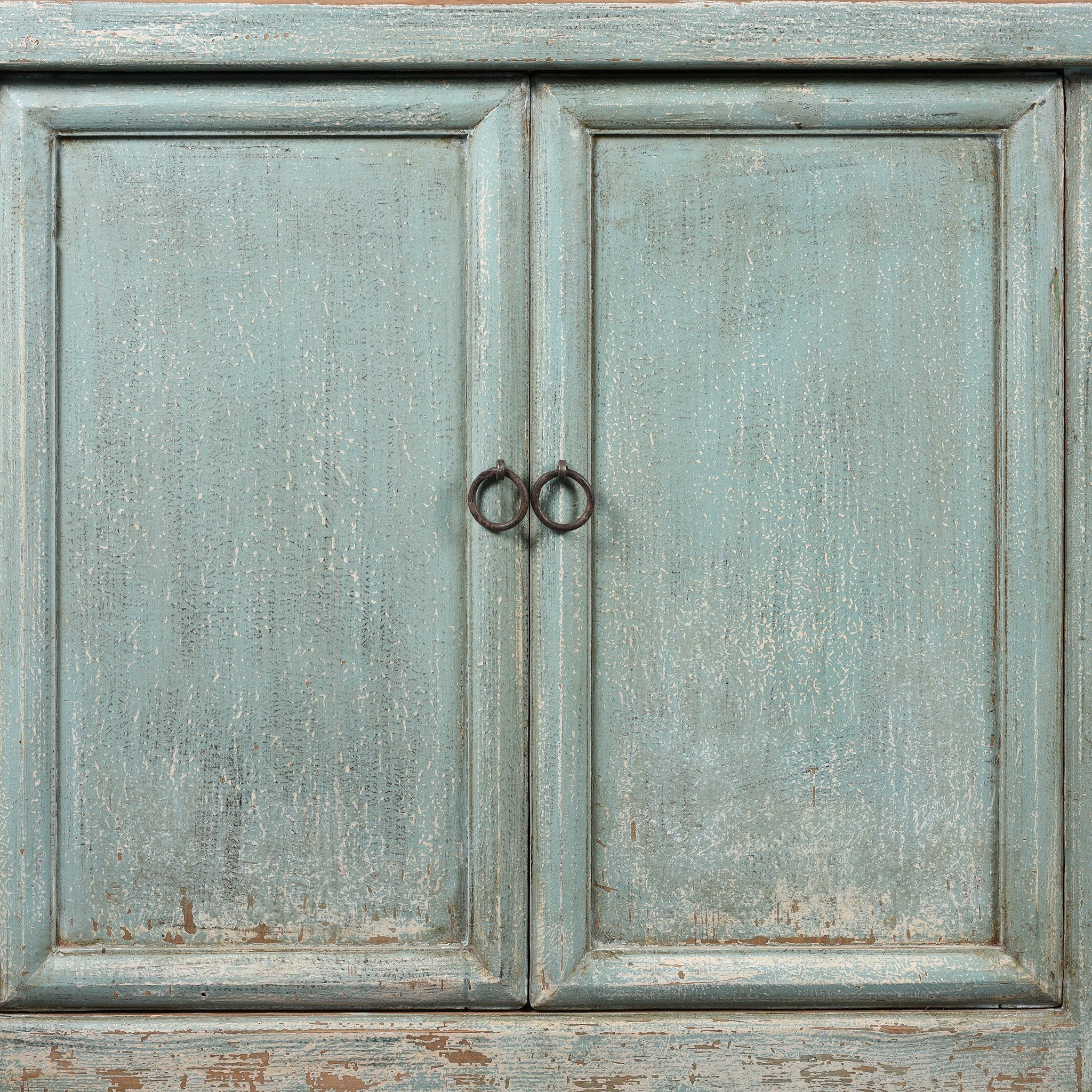 Blue 4 Door Sideboard Made From Reclaimed Pine - Image 6