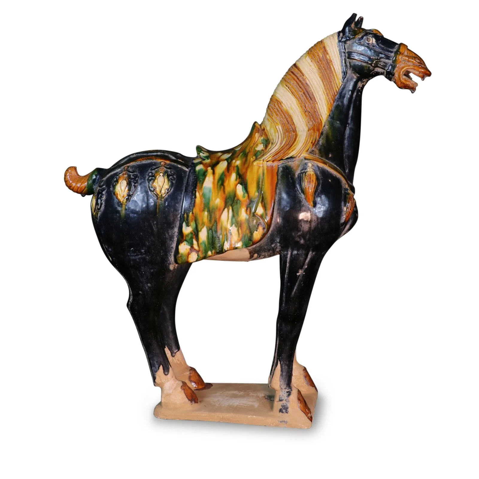 Blue Glazed Tang Horse Statue