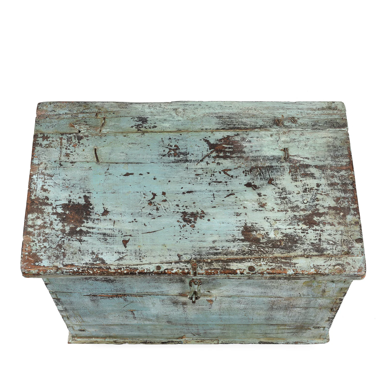 Blue Painted Chest From Gujarat - Ca 1900 - Image 3