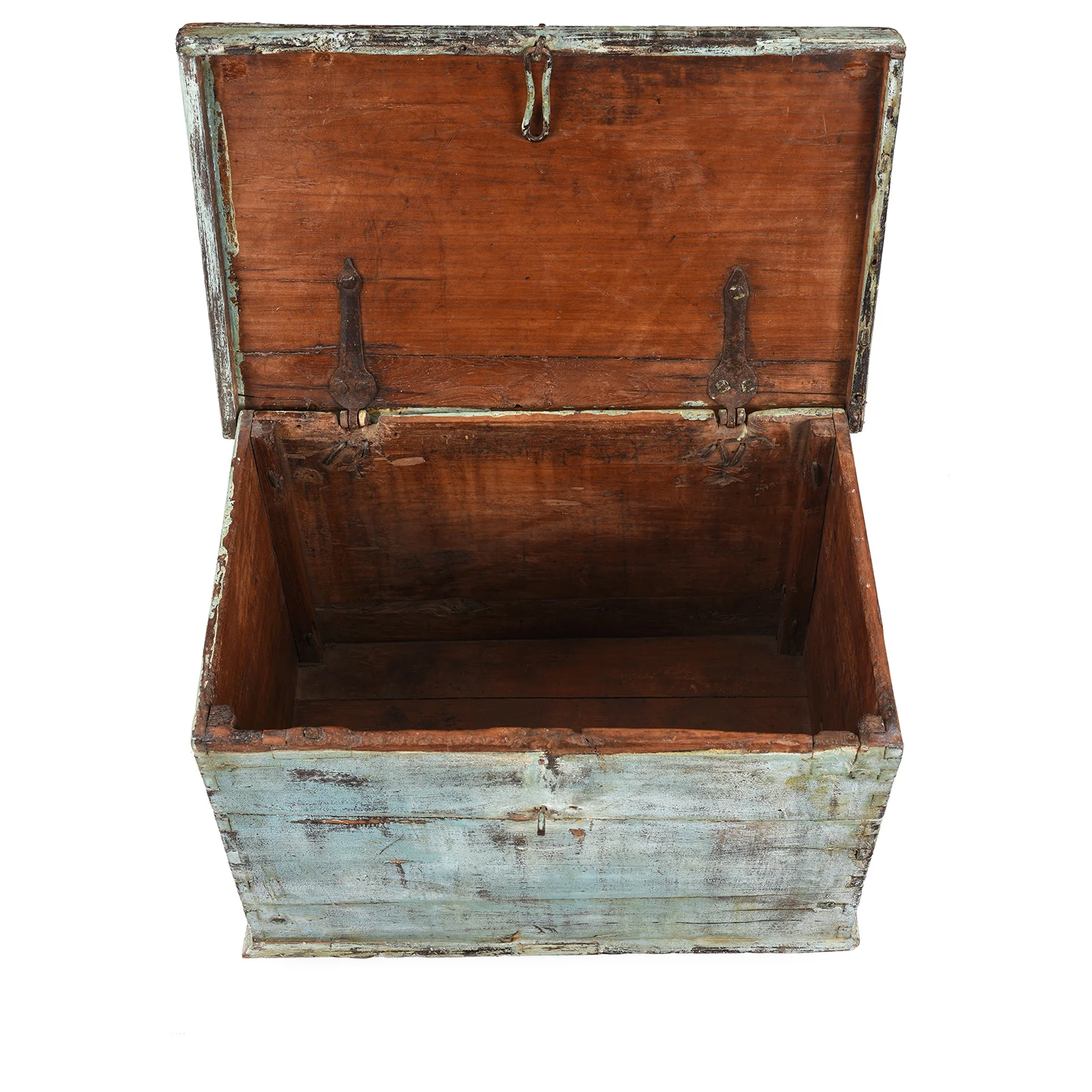 Blue Painted Chest From Gujarat - Ca 1900 - Image 4