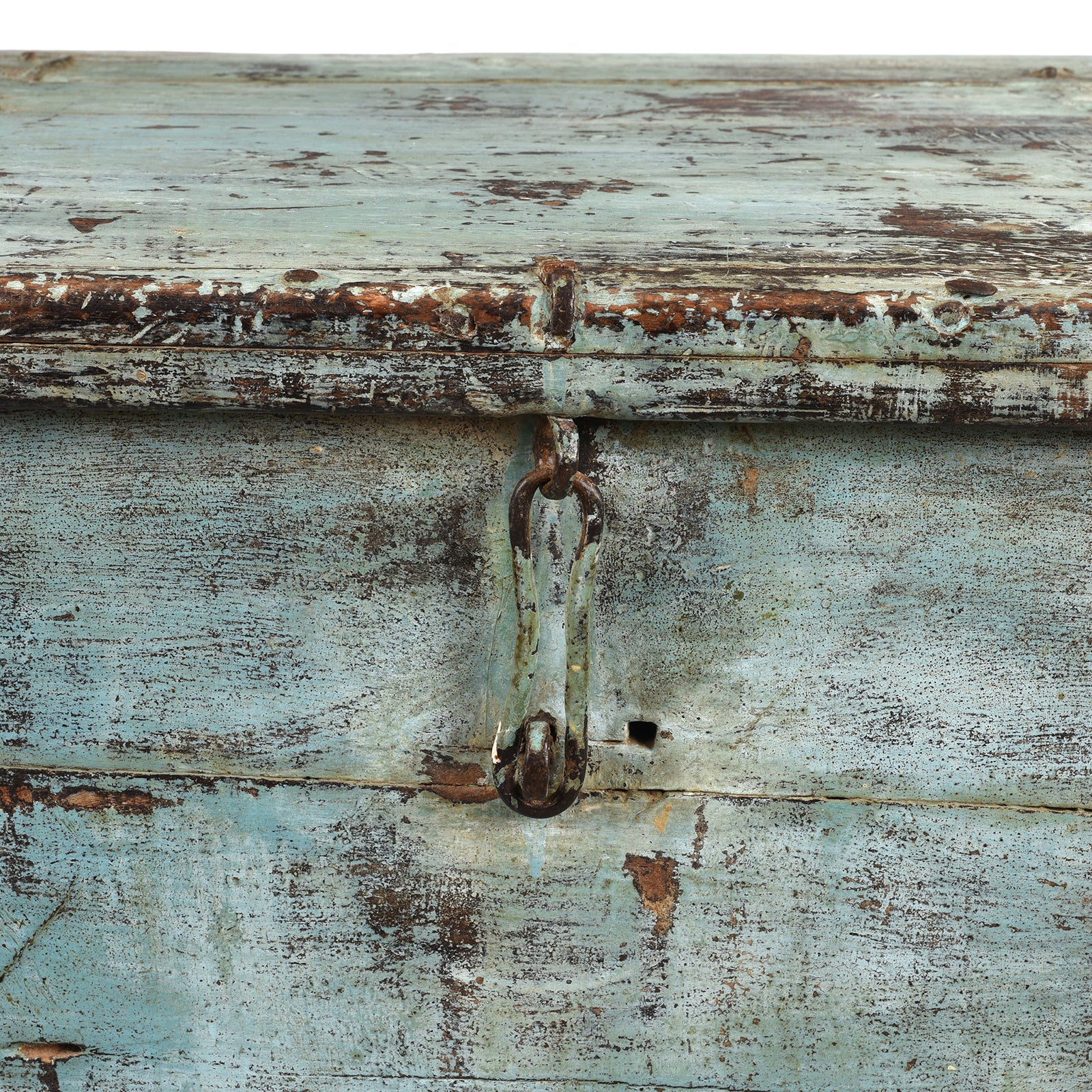 Blue Painted Chest From Gujarat - Ca 1900 - Image 5