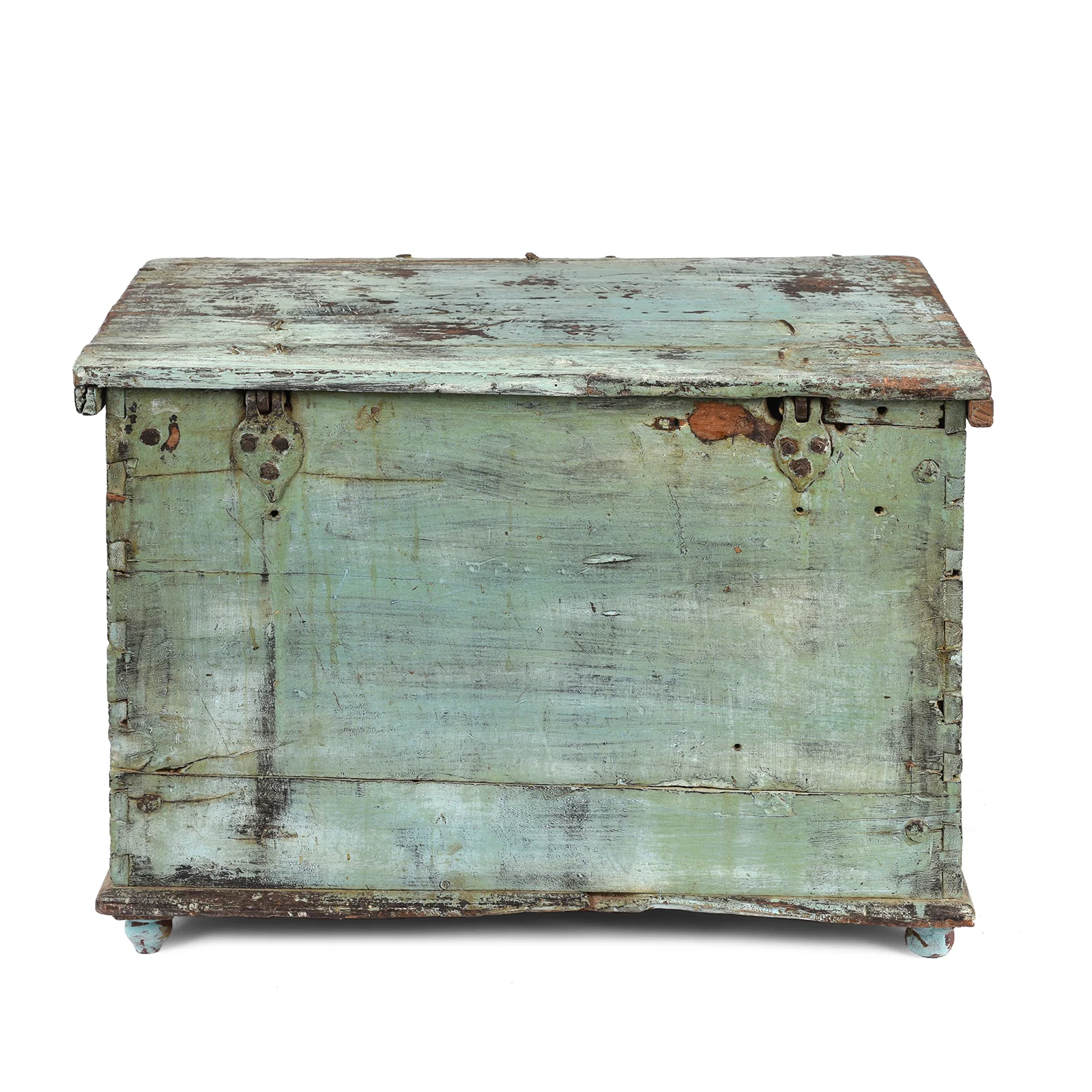 Blue Painted Chest From Gujarat - Ca 1900 - Image 6