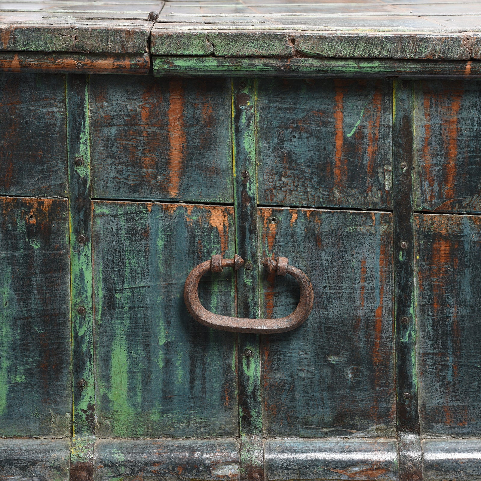 Blue Painted Indian Chest From Gujarat - 19thC - Image 9