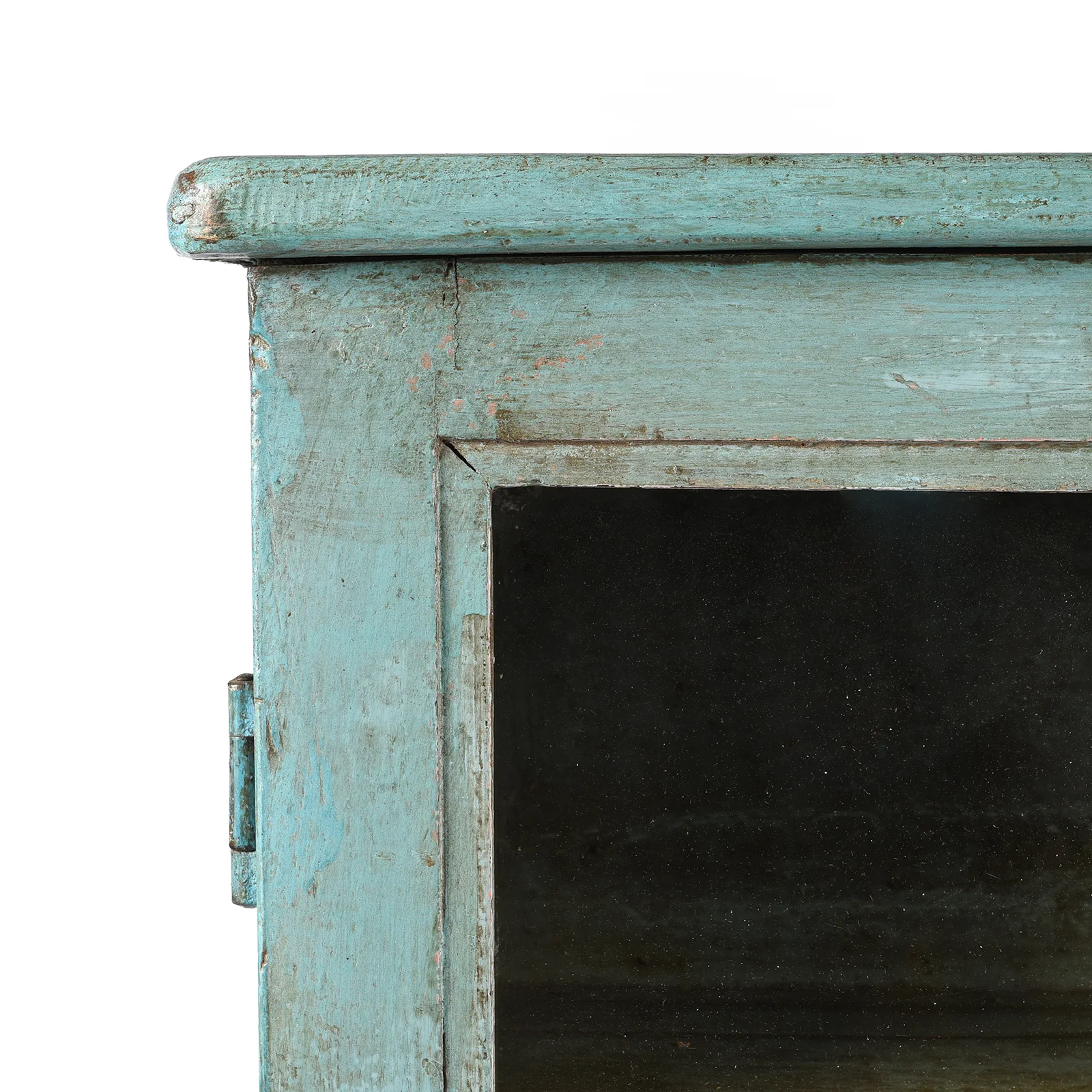 Painted Teak Glazed Wall Cabinet From India - Ca 1930 - Image 2