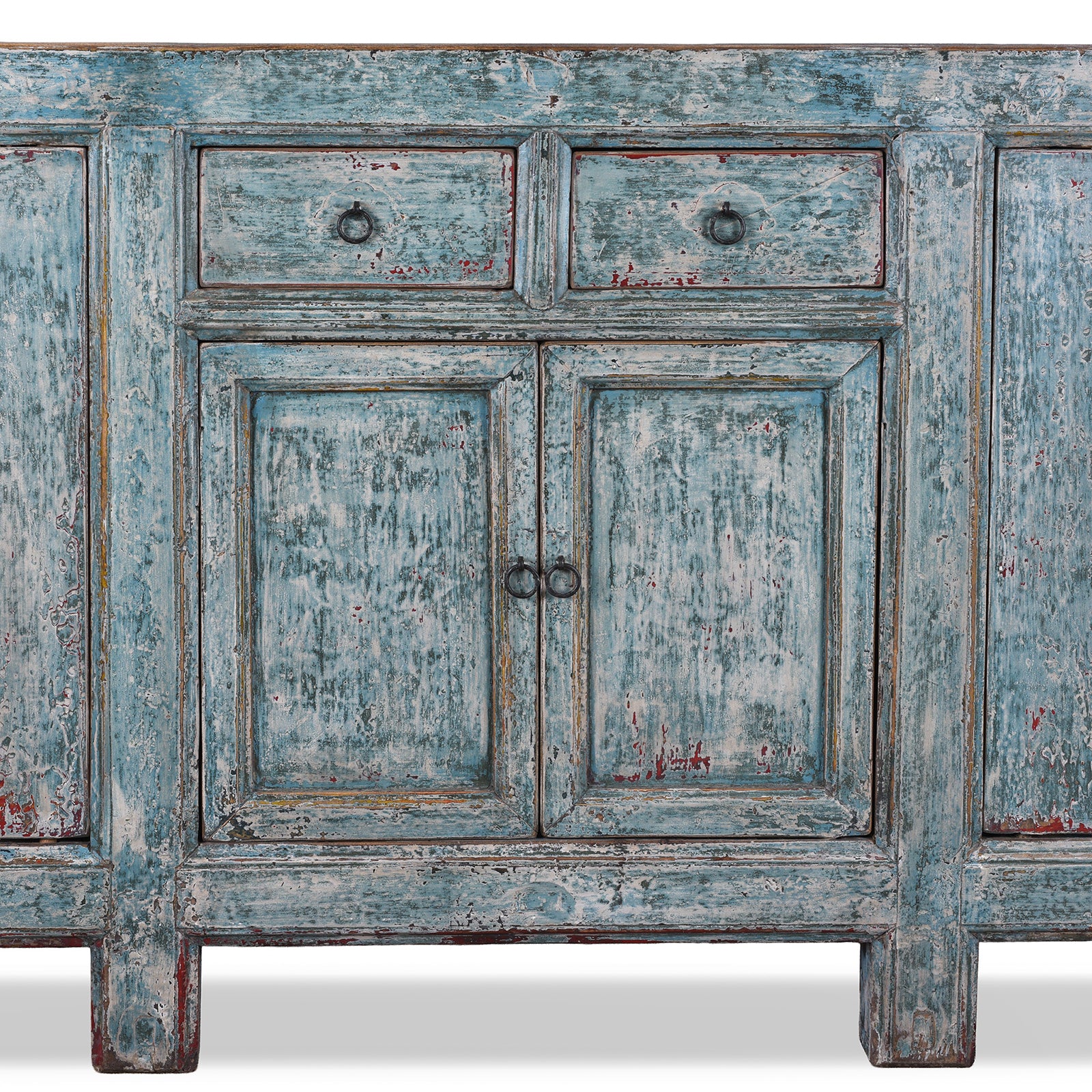 Blue Lacquered Mongolian Sideboard - Image 5