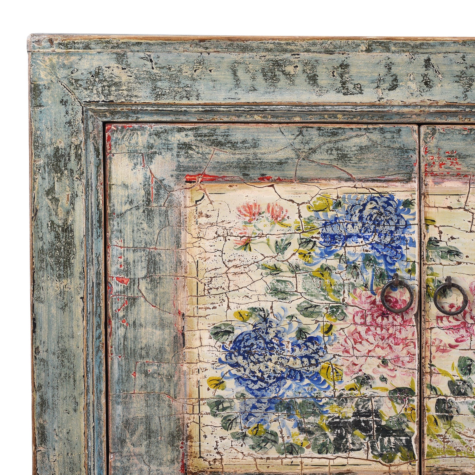 Vintage Blue Painted Sideboard From Shanxi - Ca 1930 - Image 3