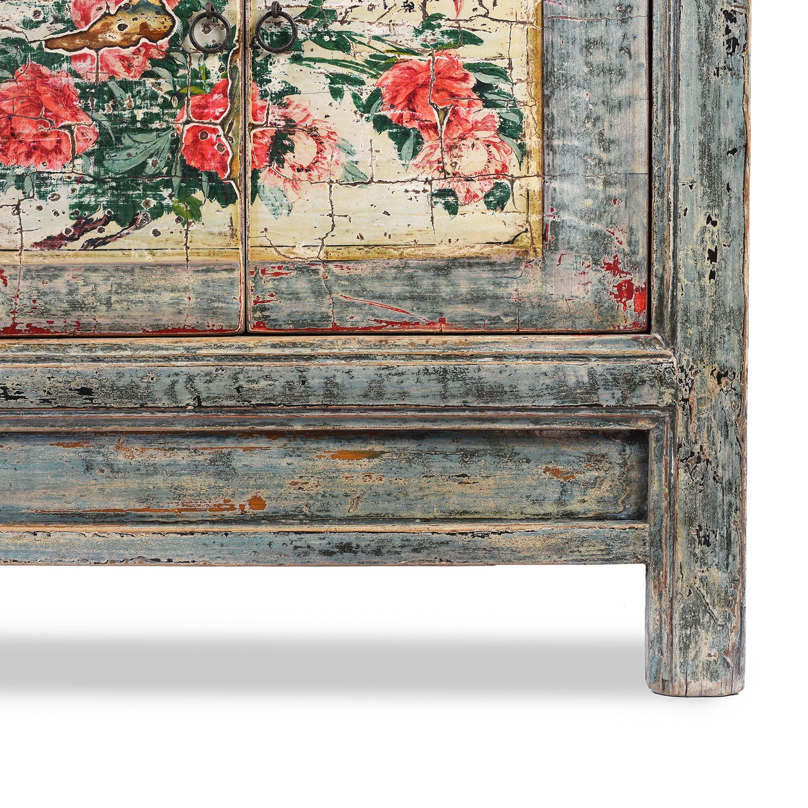 Vintage Blue Painted Sideboard From Shanxi - Ca 1930 - Image 8