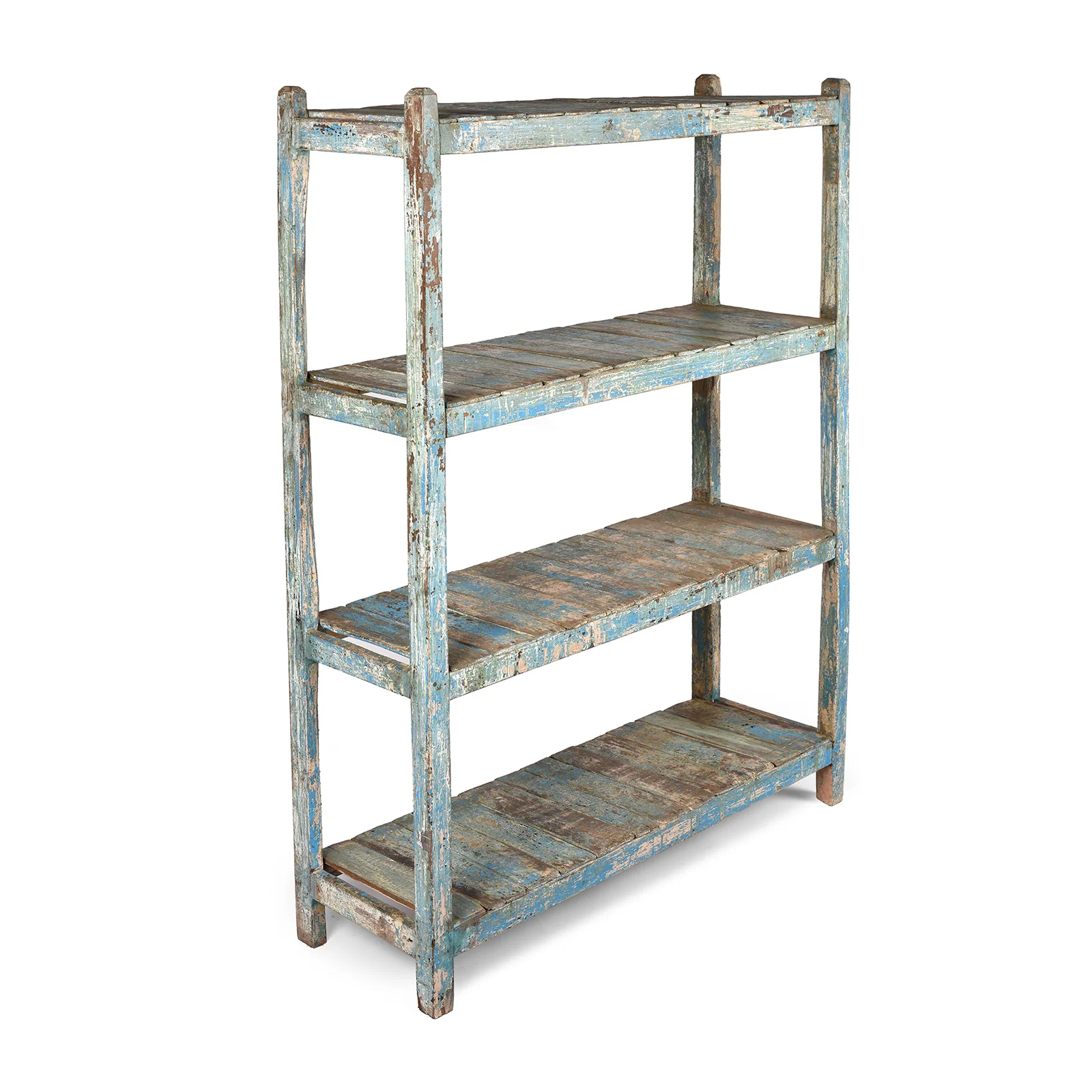 Blue Painted Shelf From Gujarat - Ca 1930