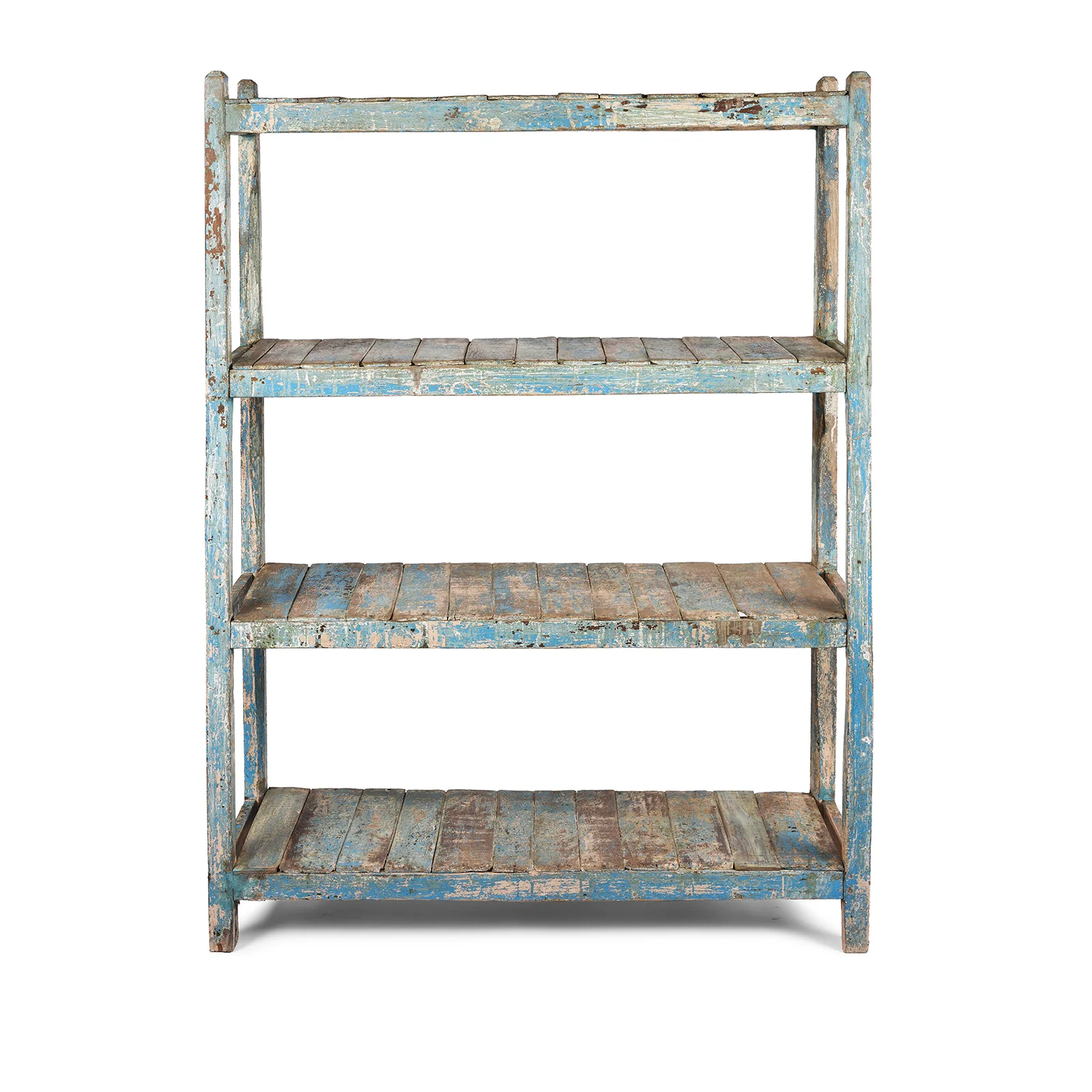 Blue Painted Shelf From Gujarat - Ca 1930 - Image 3