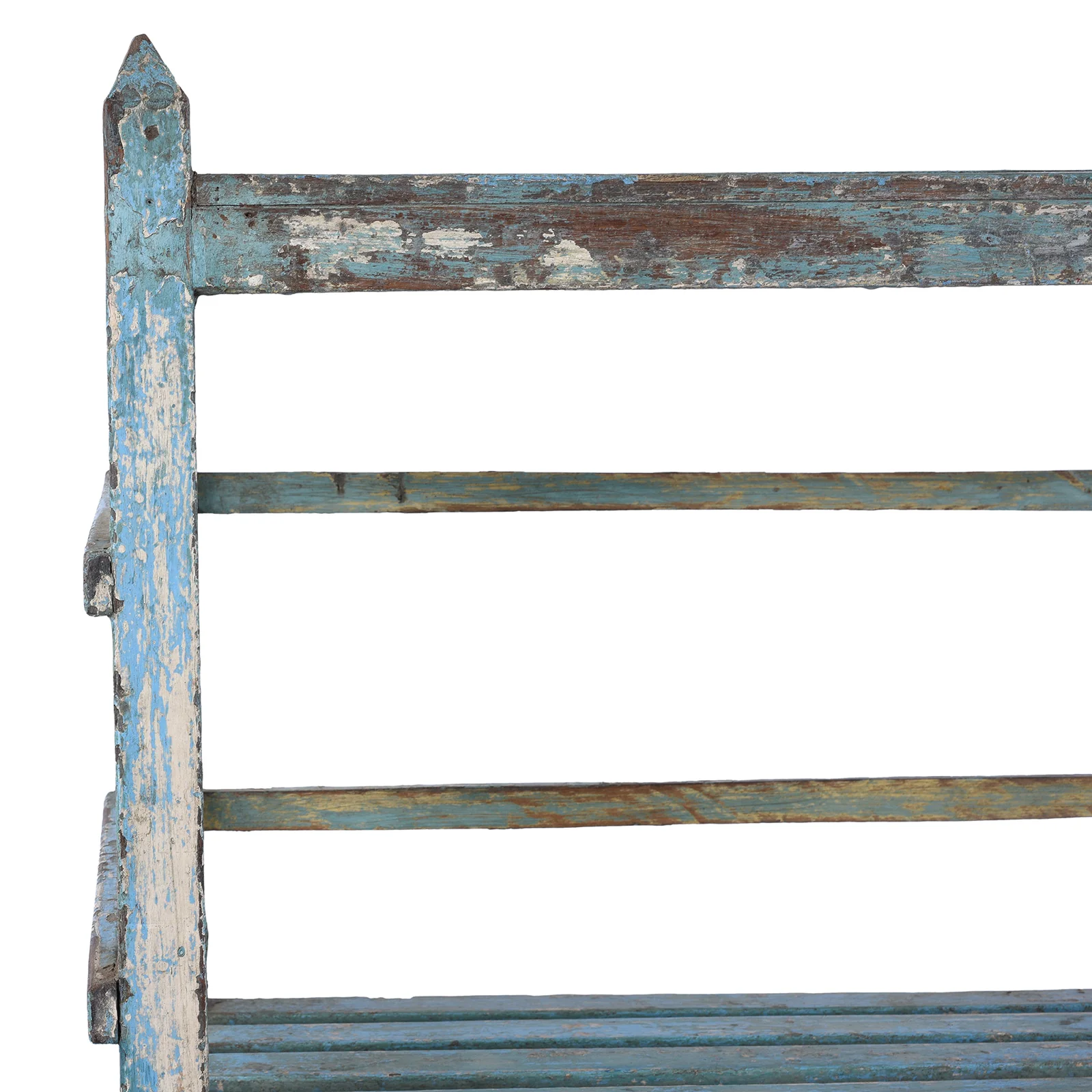 Slatted Blue Painted Shelf From Gujarat - Ca 1930 - Image 2