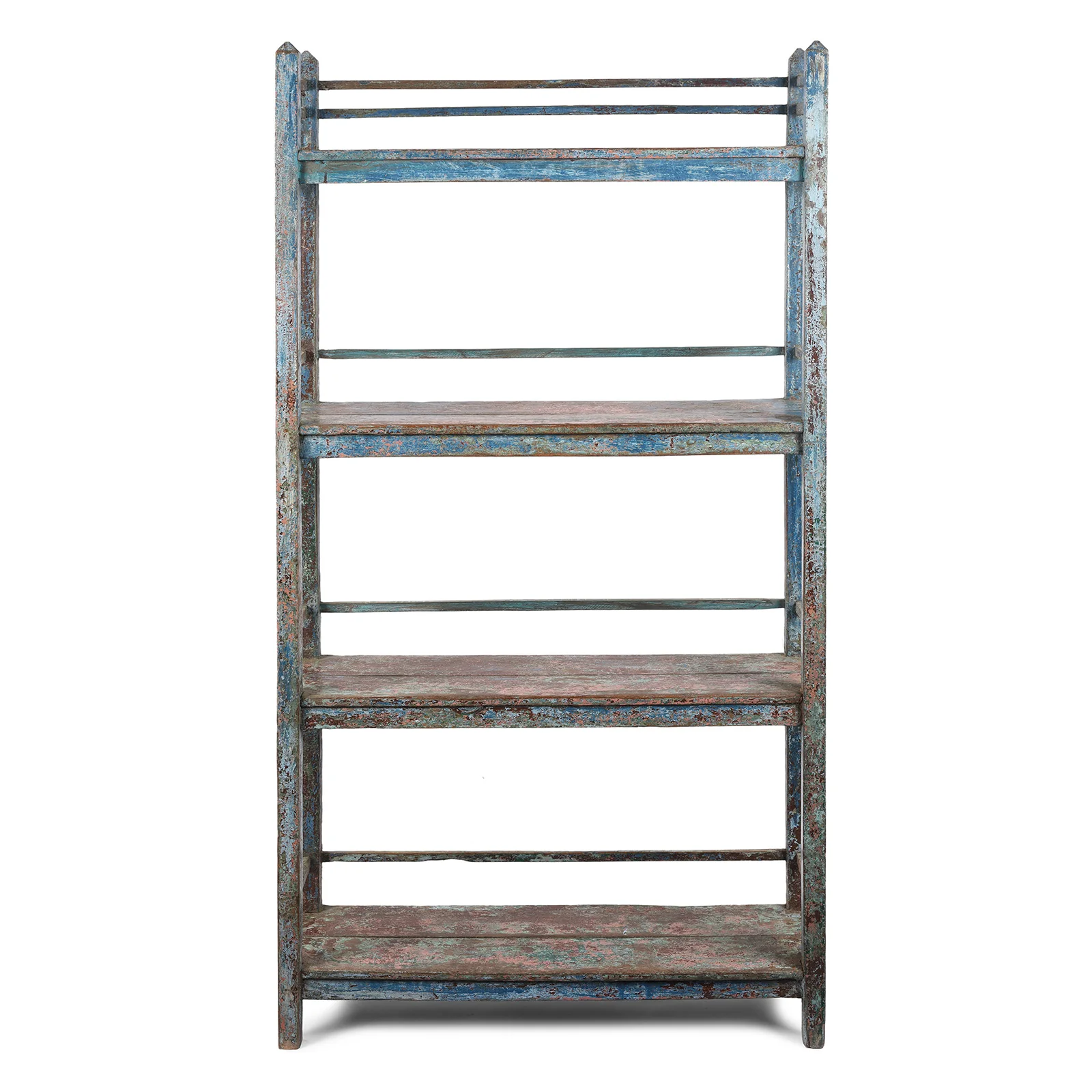 Blue Teak Shelf From Rajasthan - Ca 1930 - Image 2