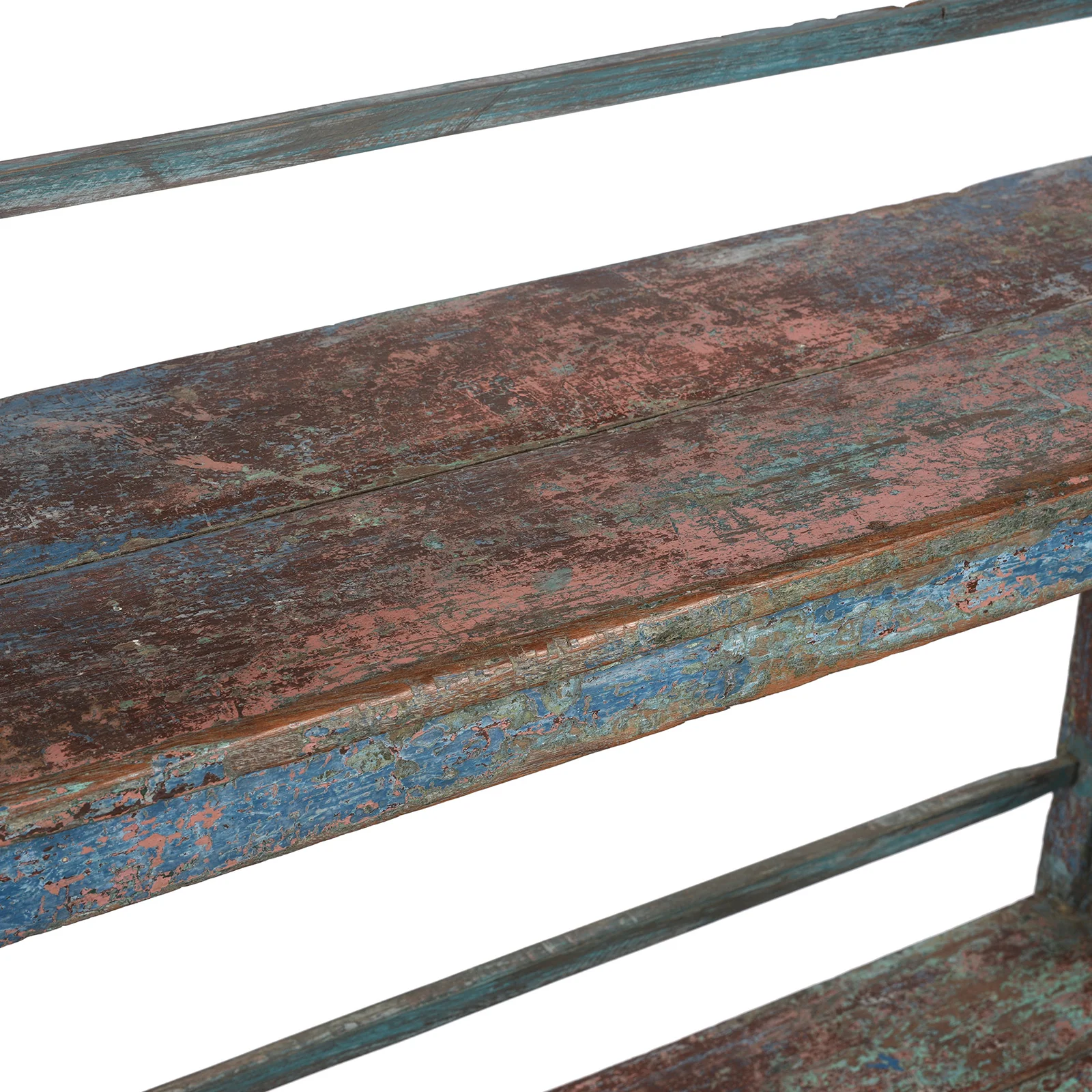Blue Teak Shelf From Rajasthan - Ca 1930 - Image 7