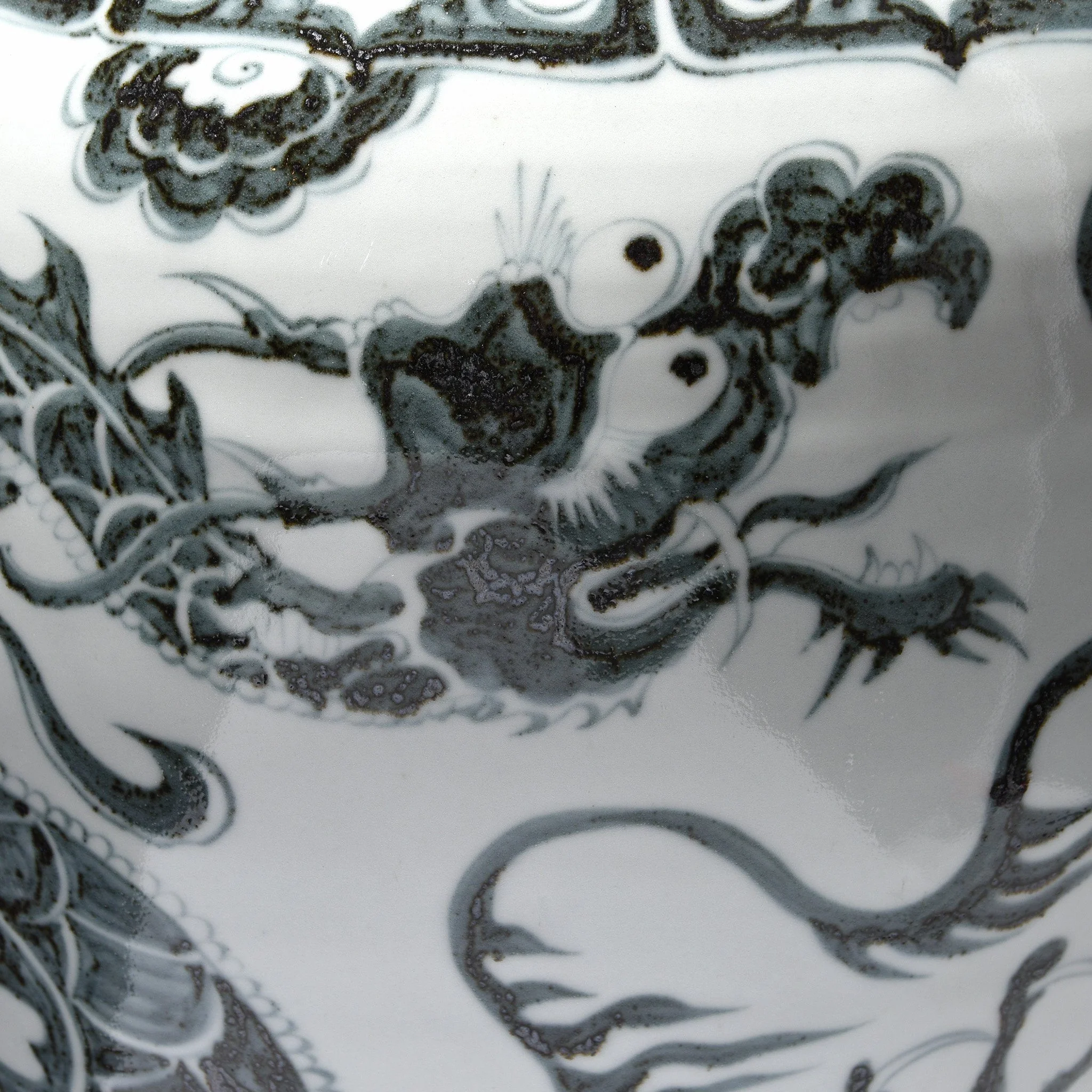 Blue & White Porcelain Meiping Vase - Dragon Design - Image 2