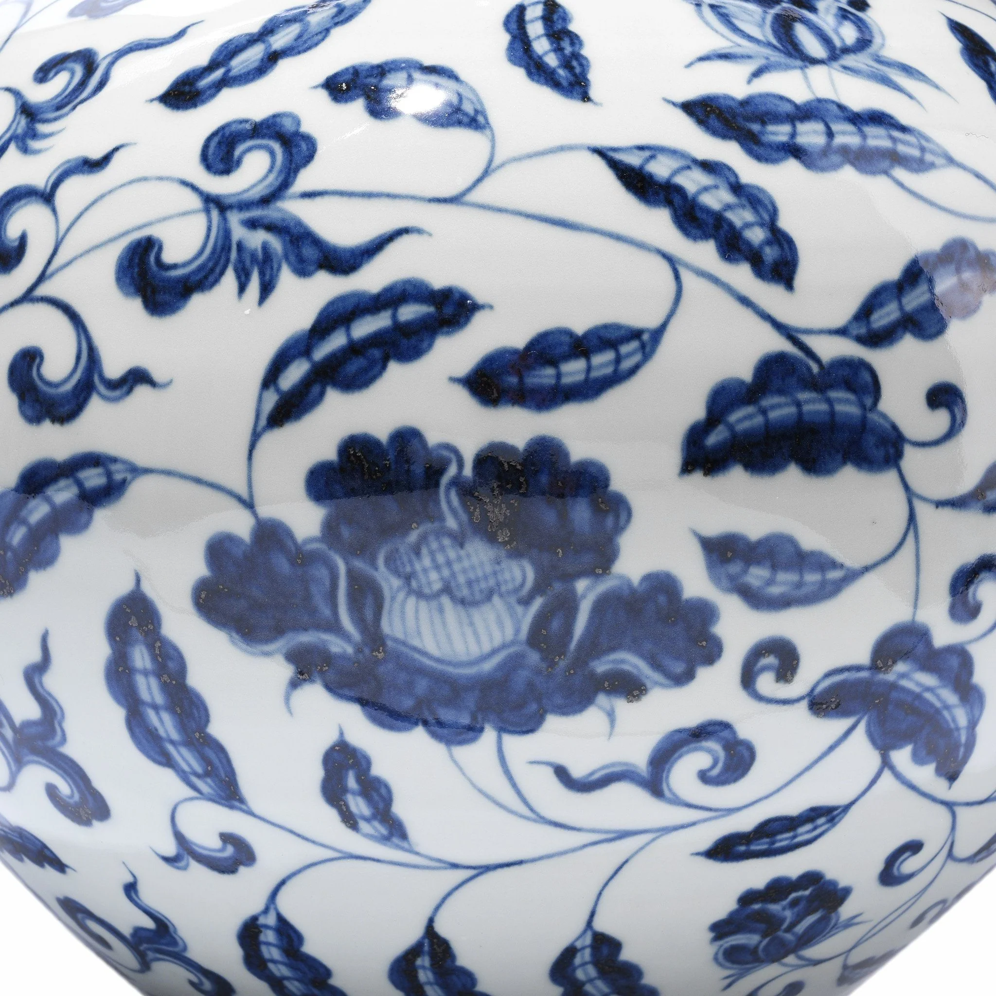 Blue & White Porcelain Tianqiuping Vase - Lotus Design - Image 6