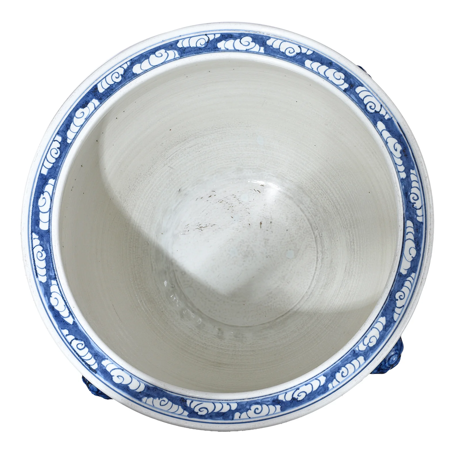 Blue & White Porcelain Fish Bowl Planter - Dragon - Image 6
