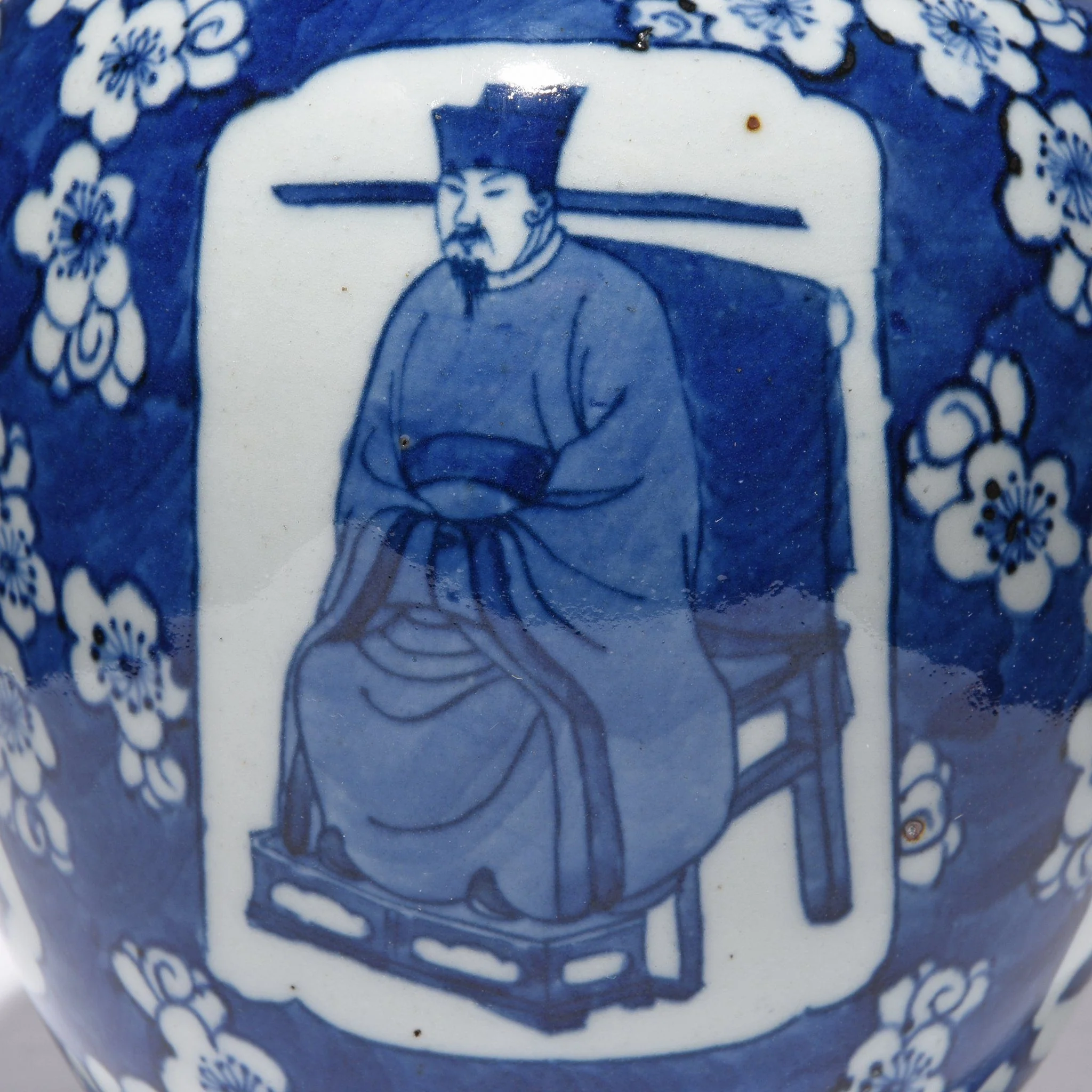 Blue & White Porcelain Ginger Jar - Ancestors - Image 4