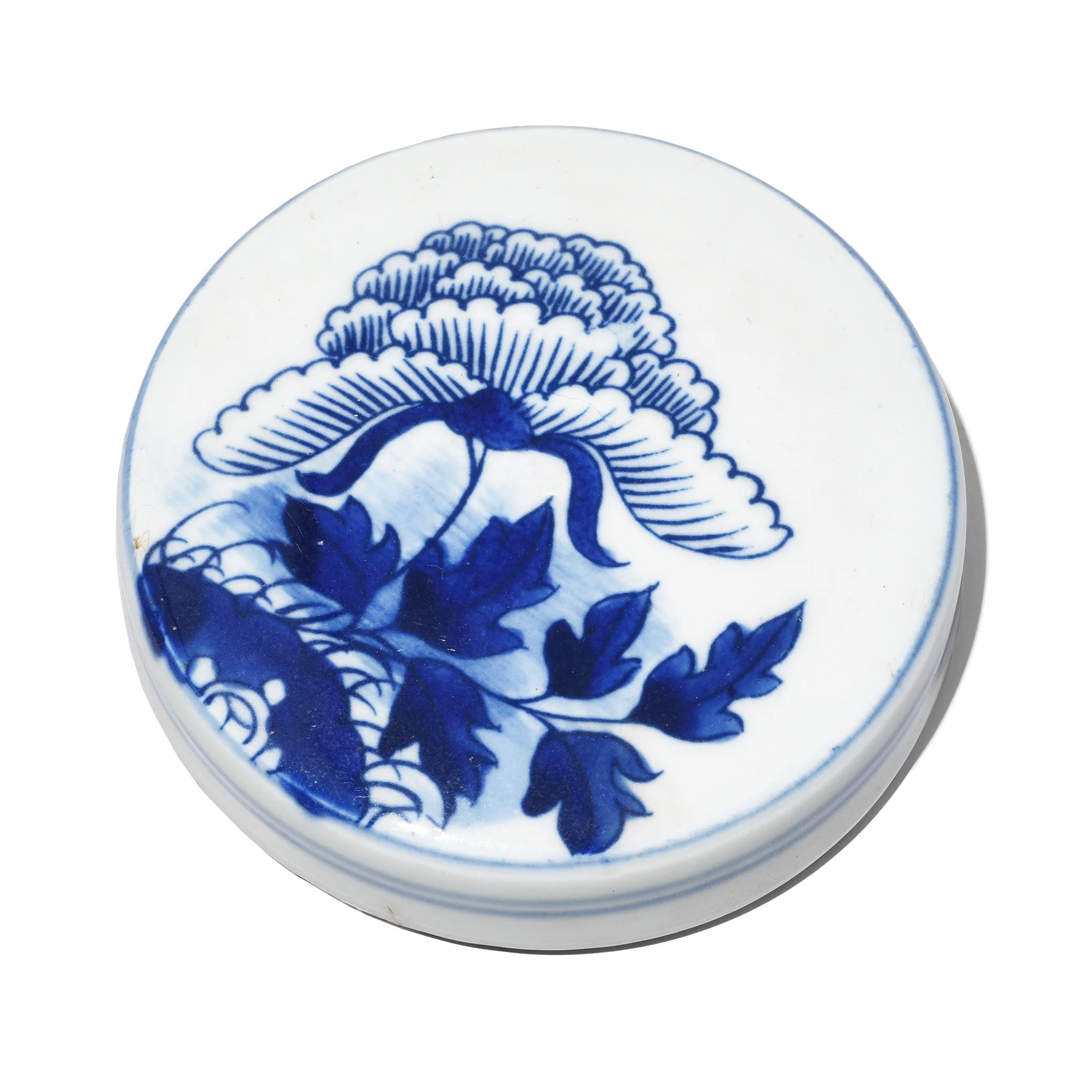 Blue & White Porcelain Ginger Jar - Chrysanthemum Design - Image 4