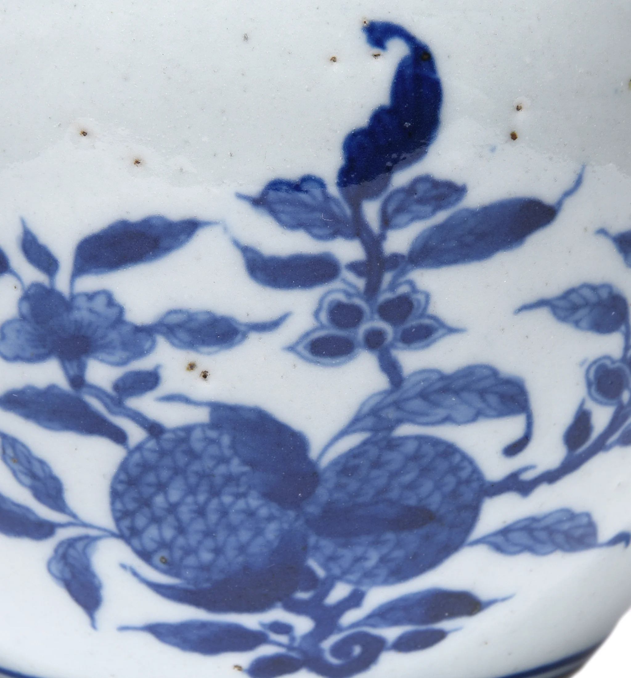 Blue & White Porcelain Ginger Jar - Fruit Trees - Image 2