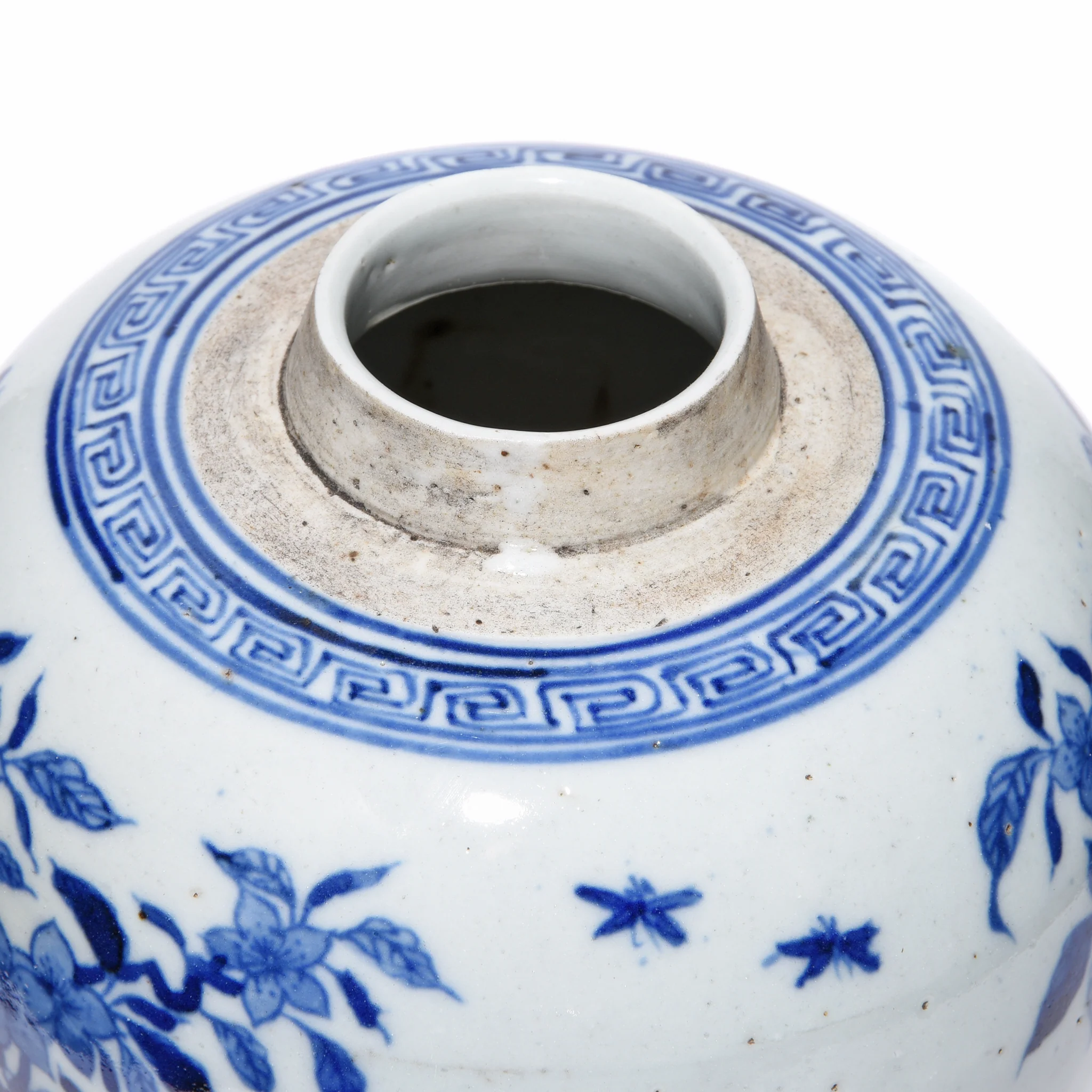 Blue & White Porcelain Ginger Jar - Fruit Trees - Image 3