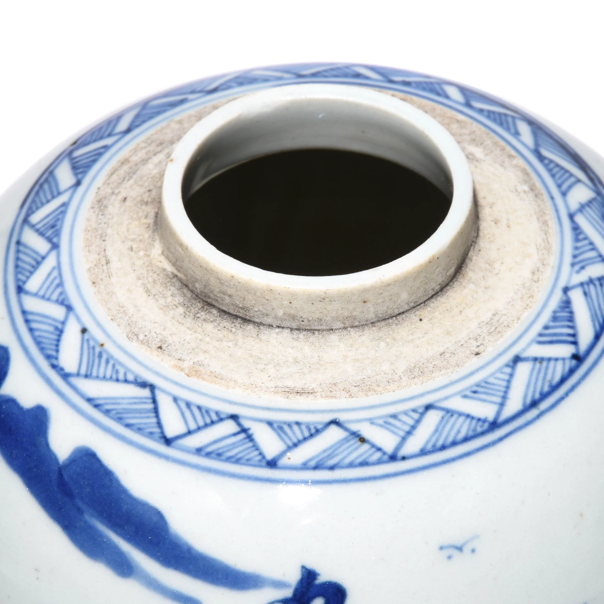 Blue & White Porcelain Ginger Jar - Scholar On Reindeer - Image 2