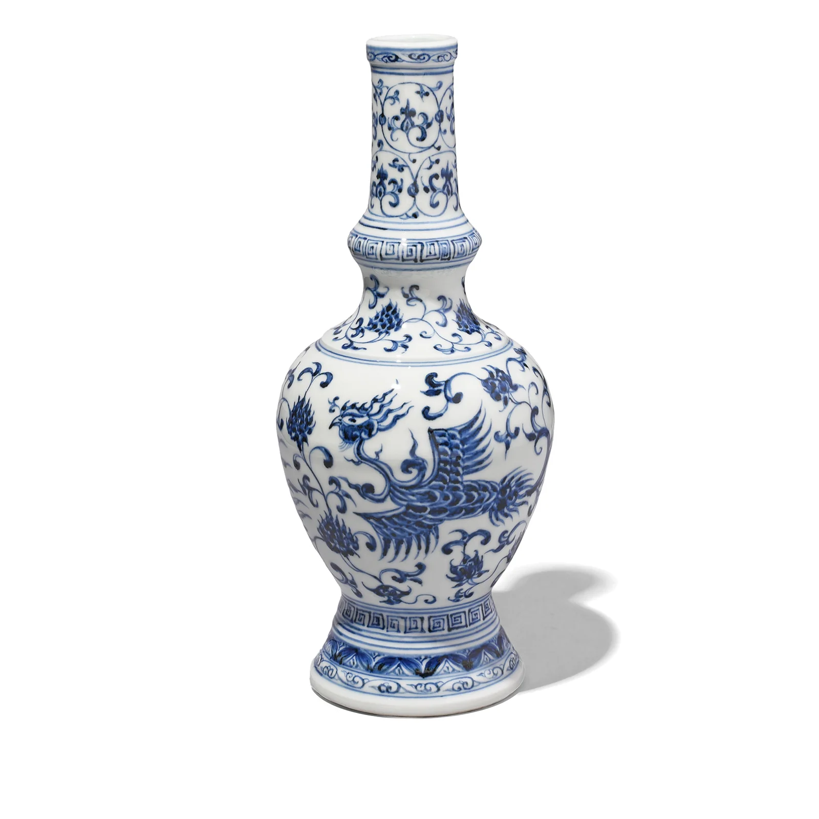 Blue & White Porcelain Holy Water Bottle Vase - Image 2